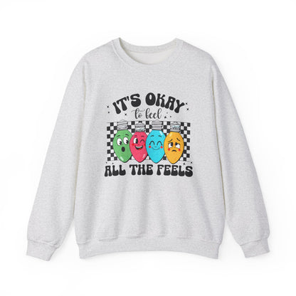 It’s Okay to Feel All the Feels Crewneck Printify