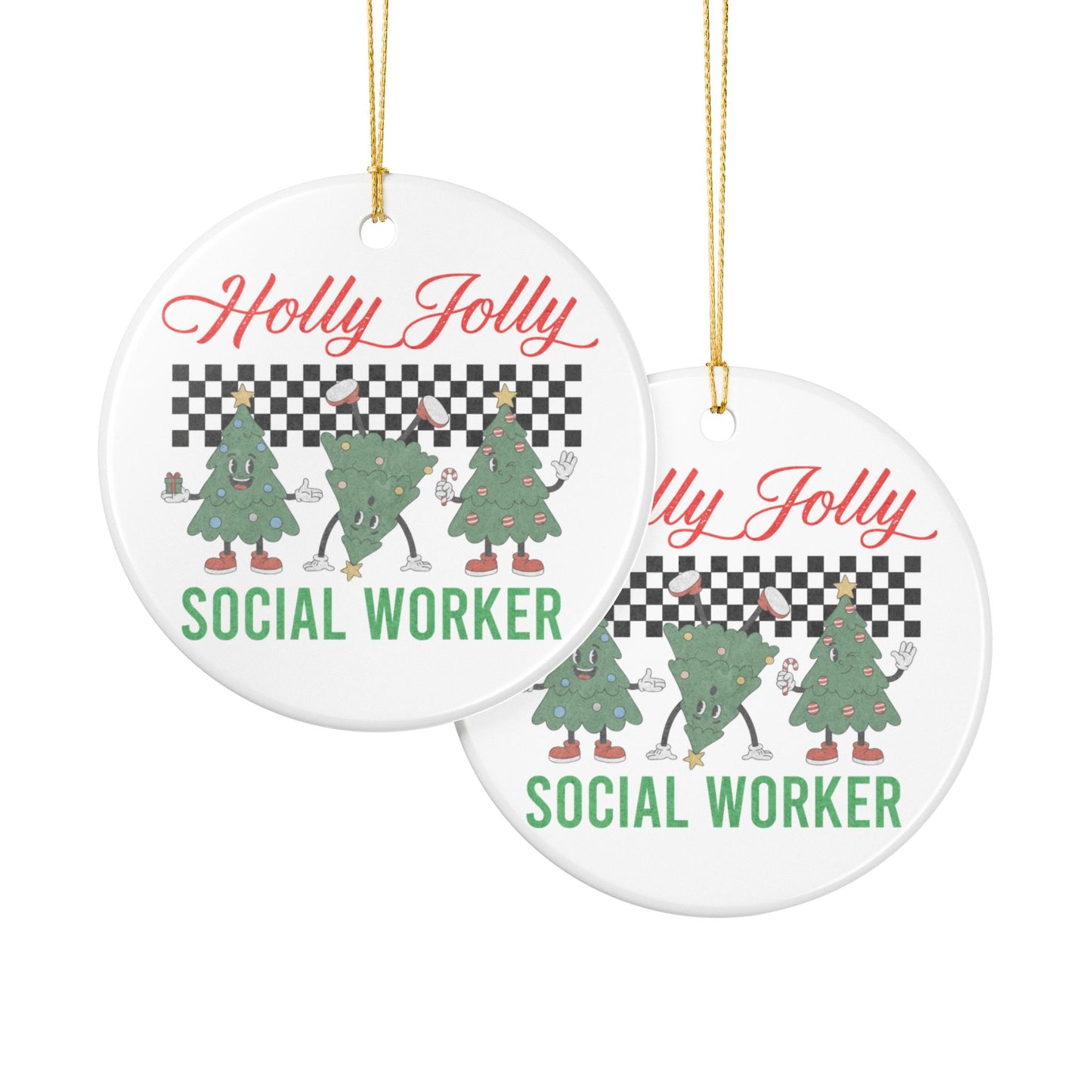 Holly Jolly Social Worker Ornament