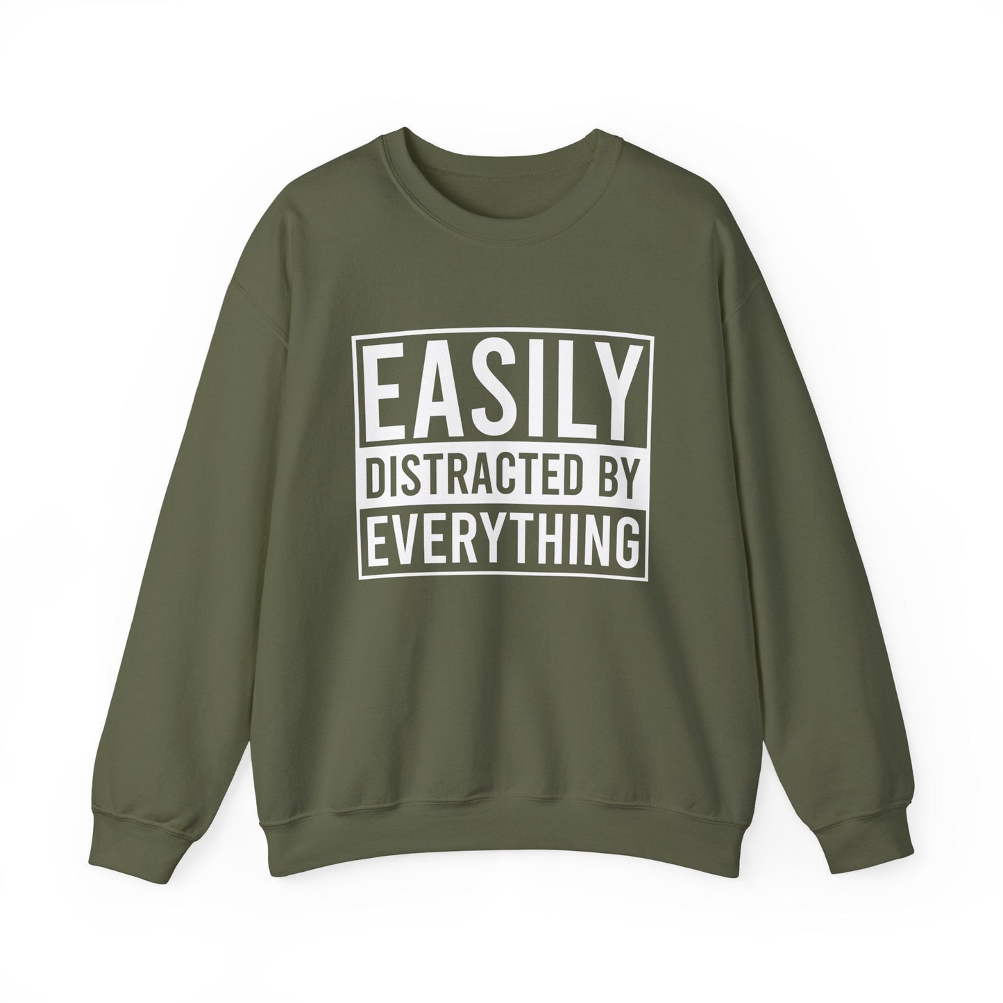Easily Distracted by Everything Crewneck Printify