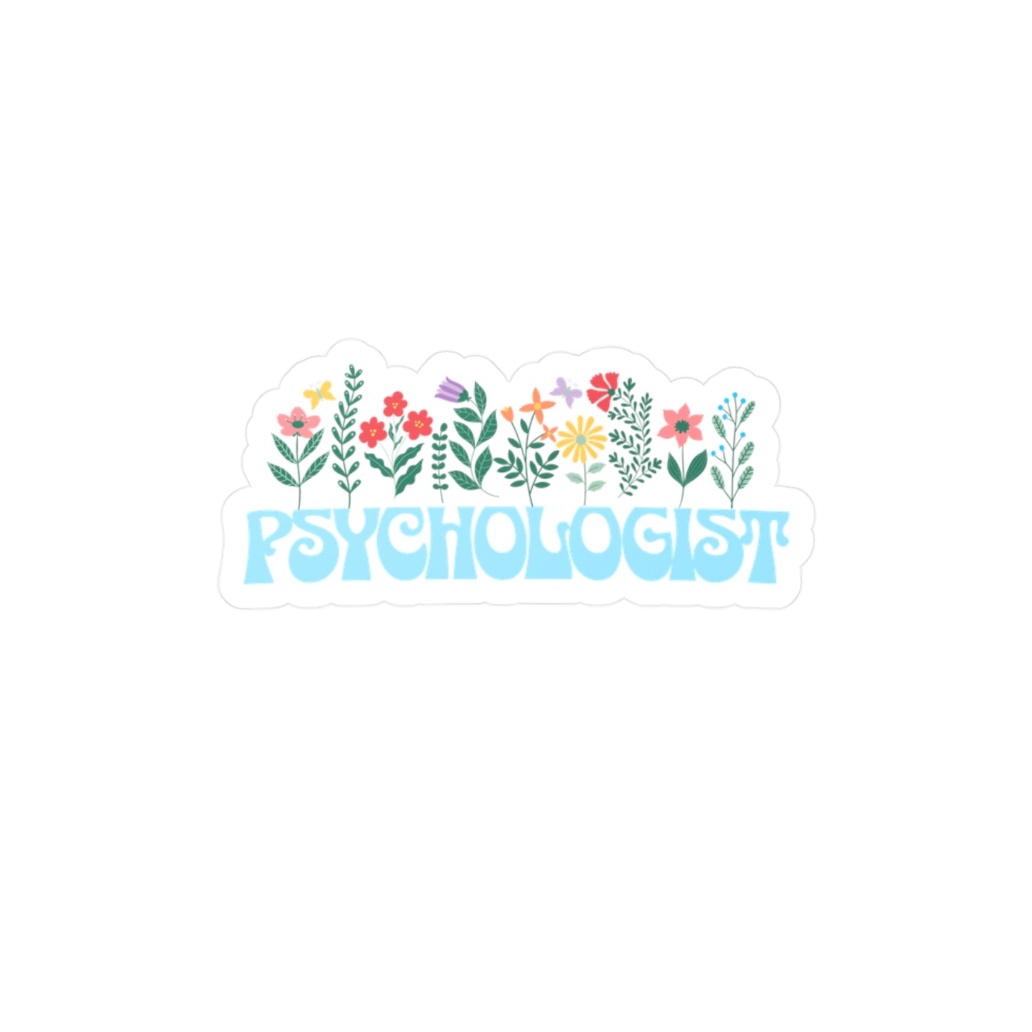 Floral Psychologist Vinyl Decal