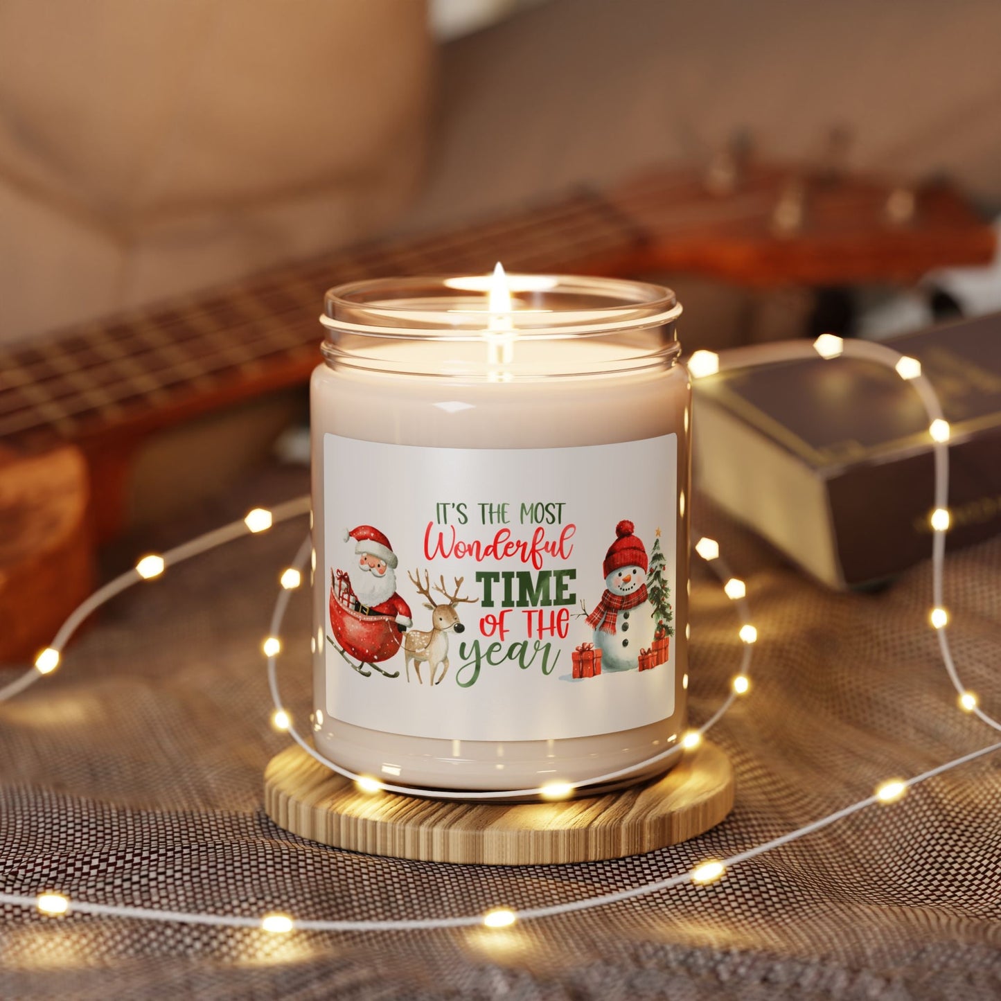 The Most Wonderful Time of The Year Candle (9oz) Printify