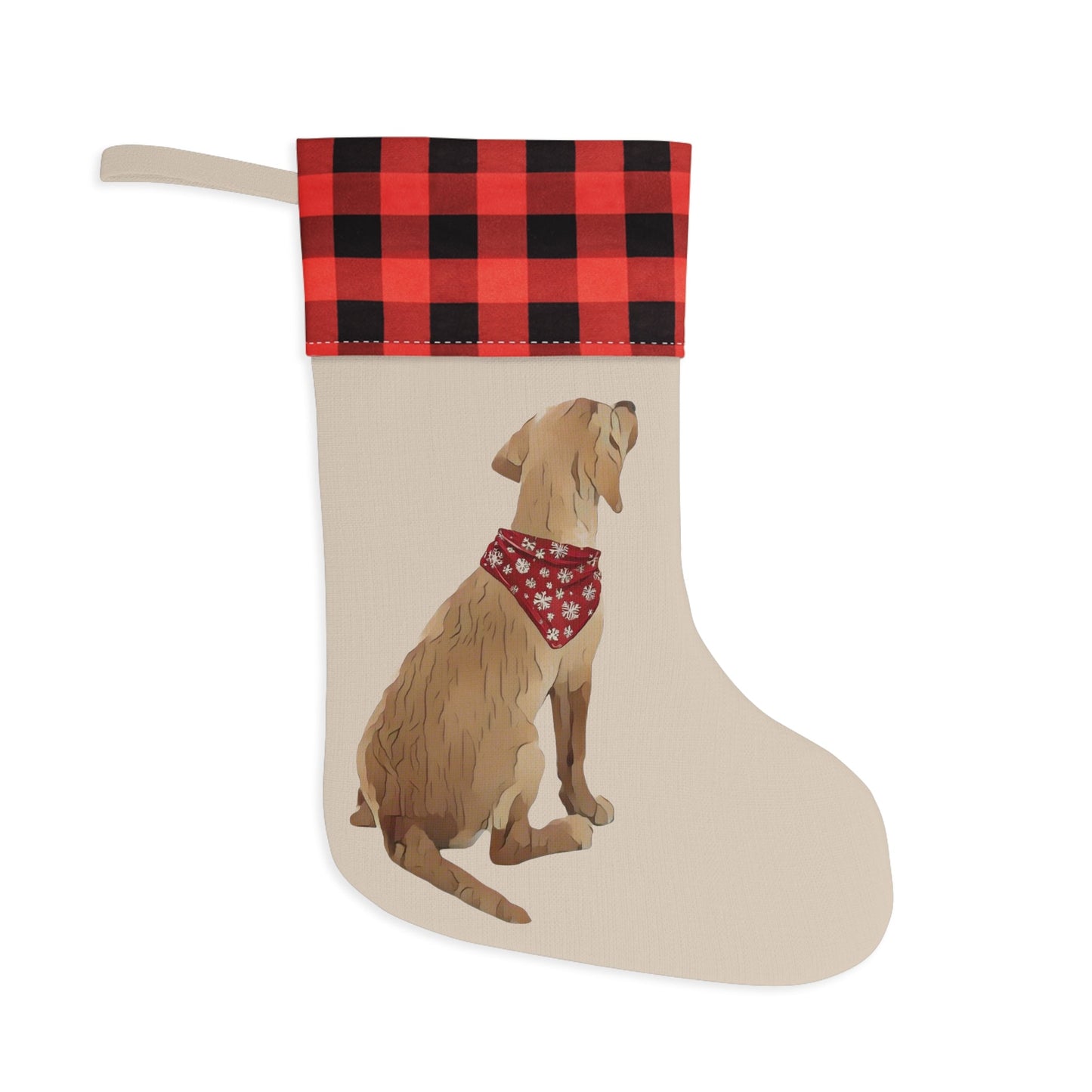 Yellow Lab Christmas Stocking - Personalization Available! Printify