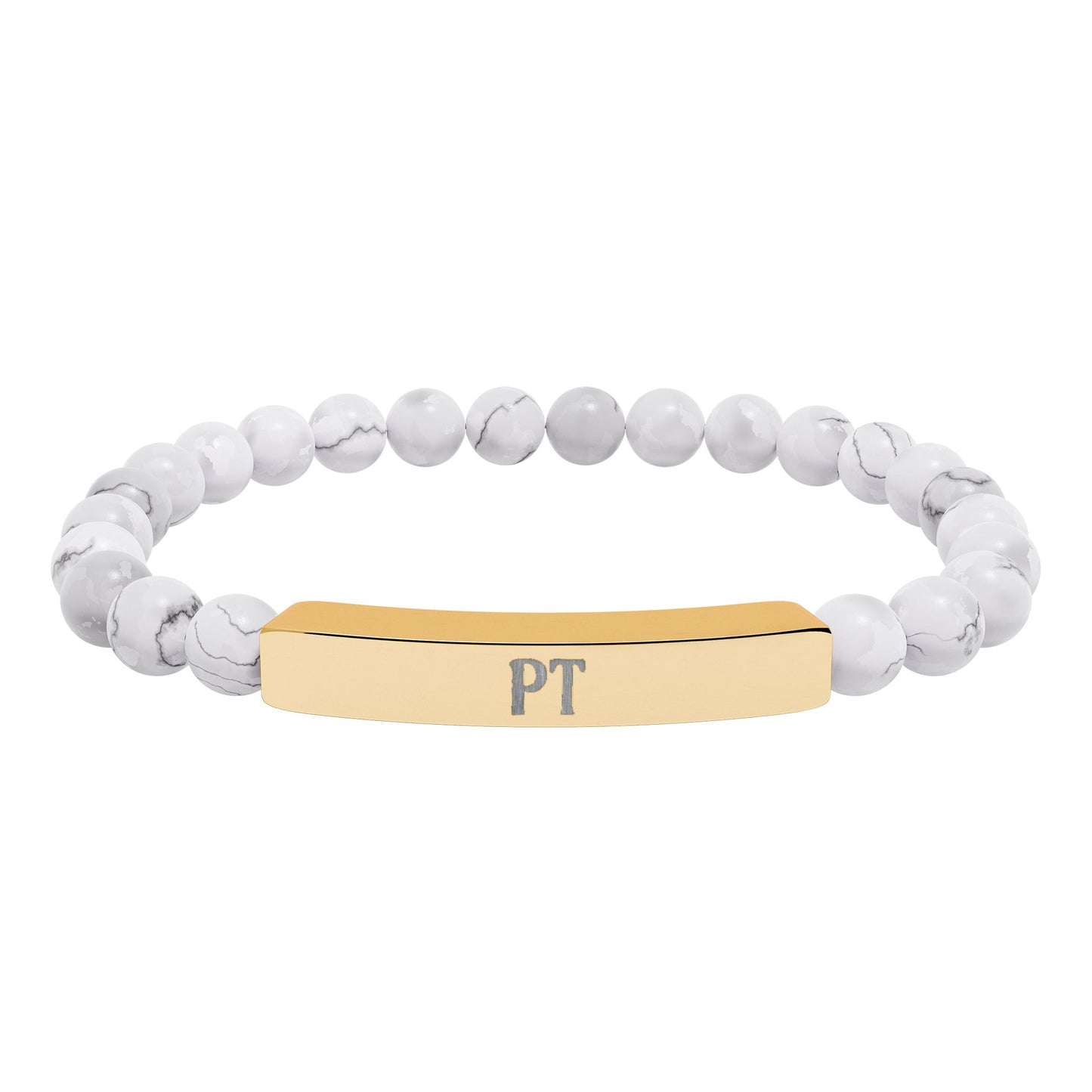 PT Natural Stone Engraved Bar Bracelet