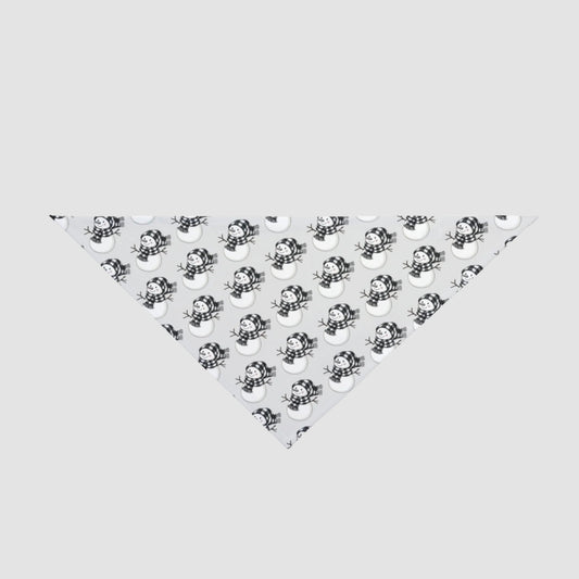 B&W Snowman Pet Bandana