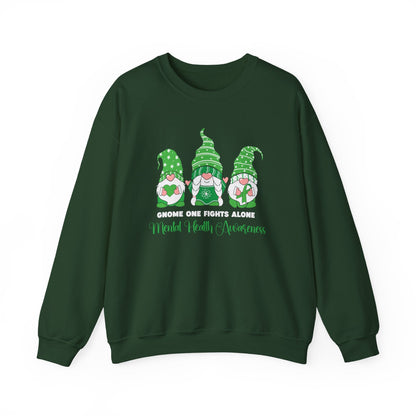 Gnome One Fights Alone Crewneck Printify