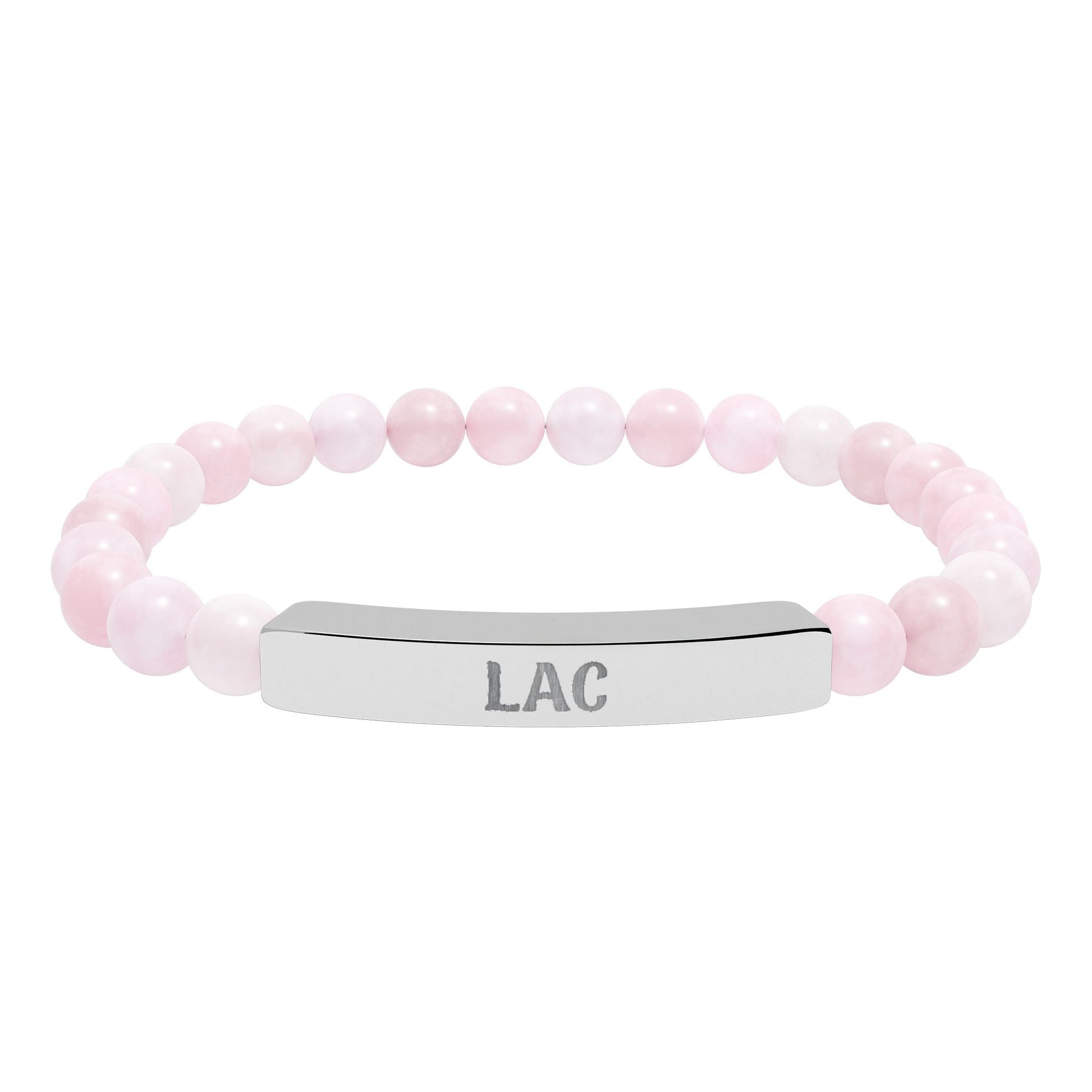 LAC Engraved Natural Stone Bar Bracelet Printify