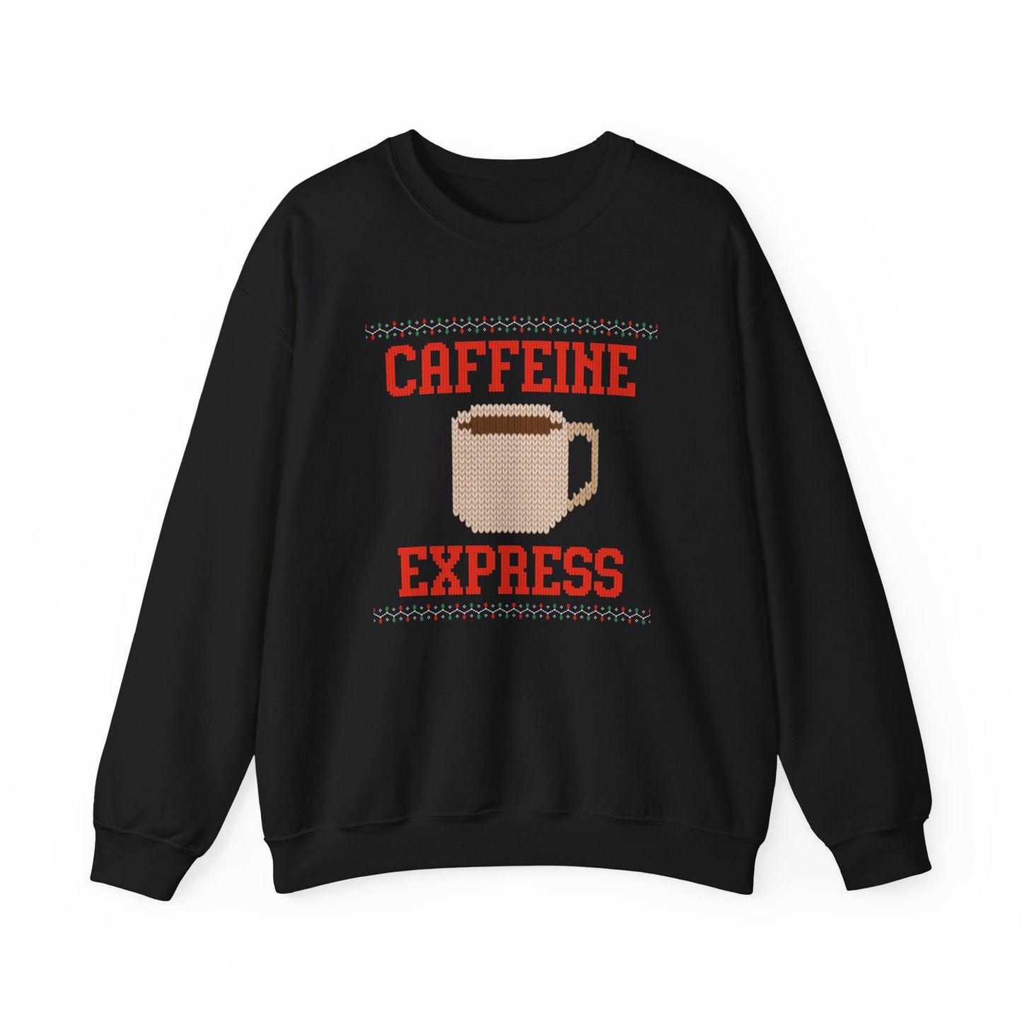 Caffeine Express - Ugly Christmas Crewneck Printify