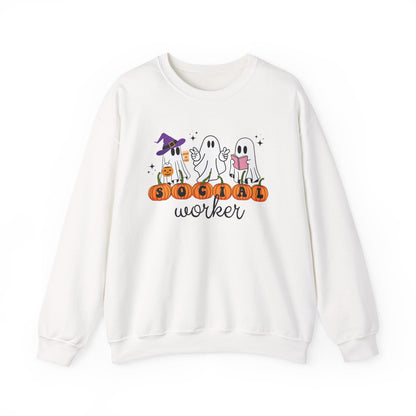 Social Worker Halloween Crewneck Printify