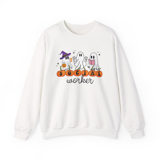Social Worker Halloween Crewneck Printify