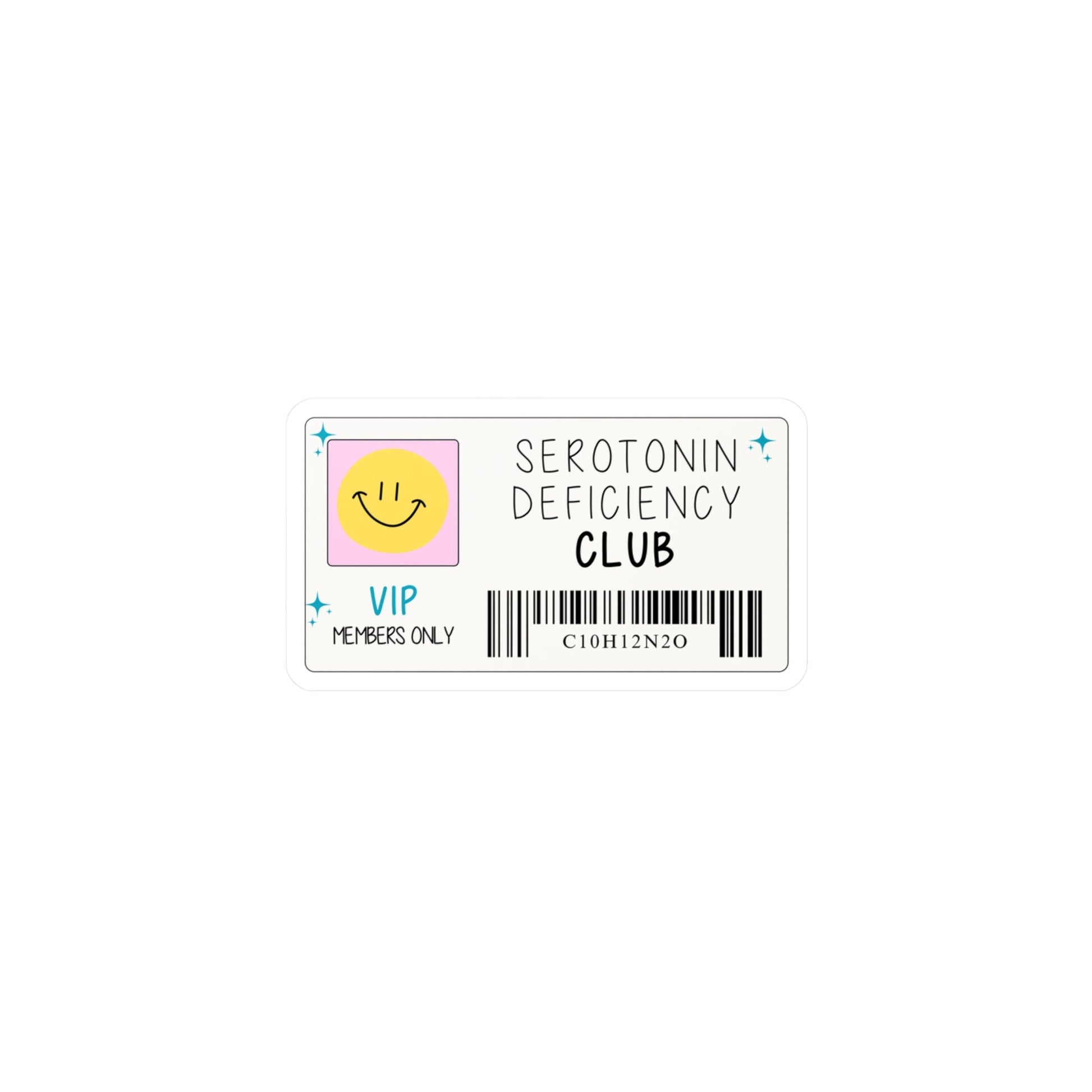 Serotonin Deficiency Club Vinyl Decal Printify