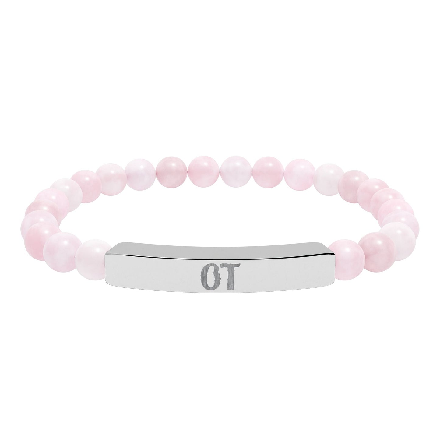 OT Natural Stone Engraved Bar Bracelet Printify