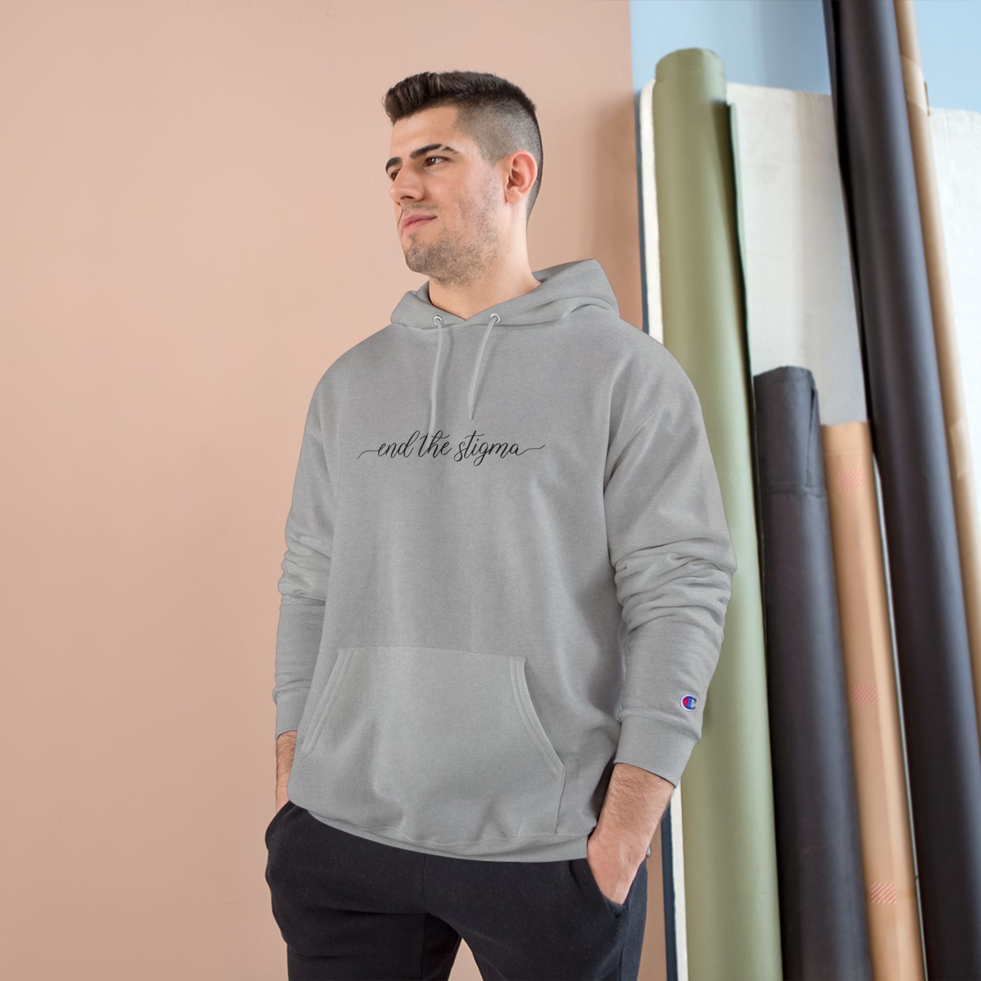 End the Stigma Champion Hoodie Printify