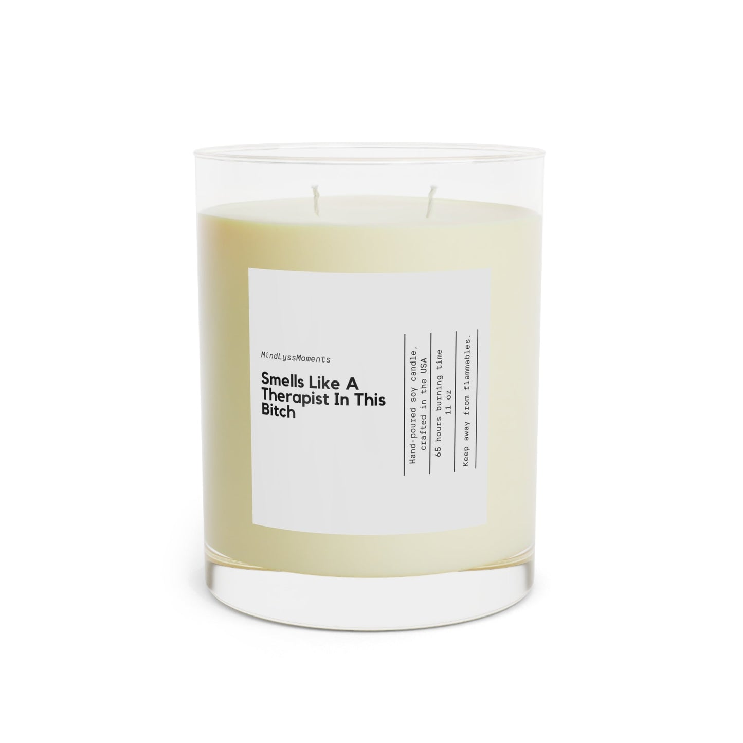 Smells Like A Therapist In This Bitch Candle Printify