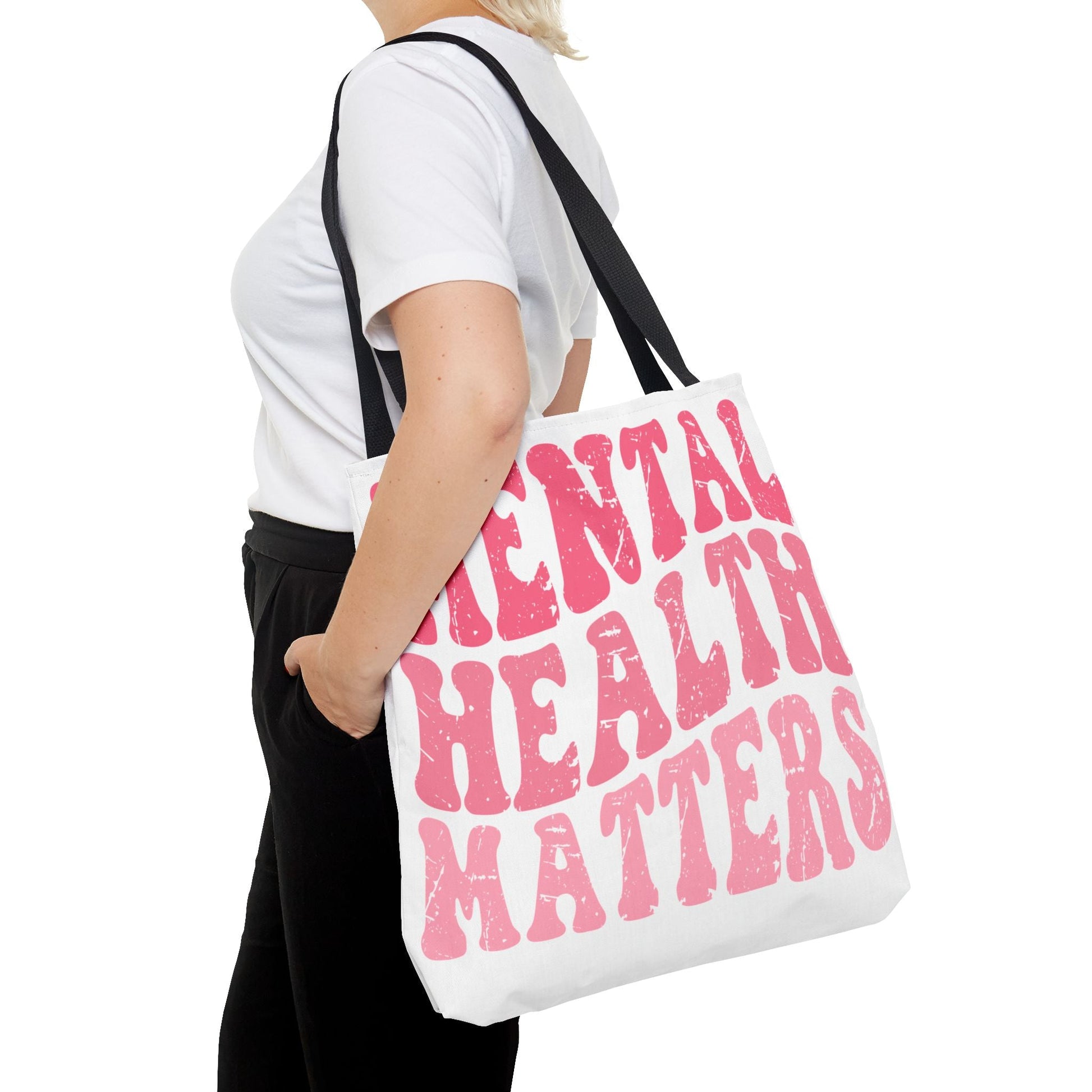 Pink Mental Health Matters Tote Printify
