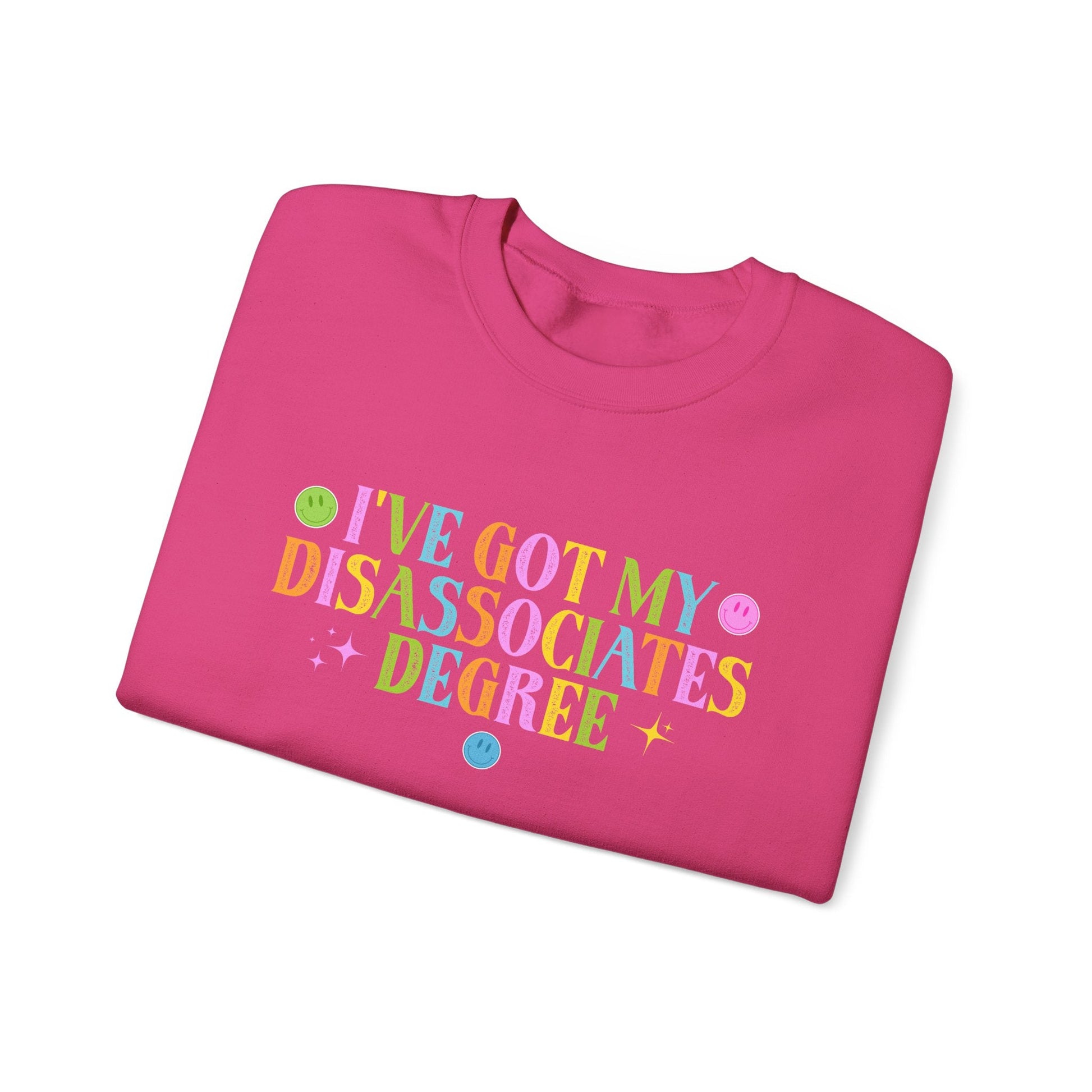 Disassociates Degree Crewneck Printify
