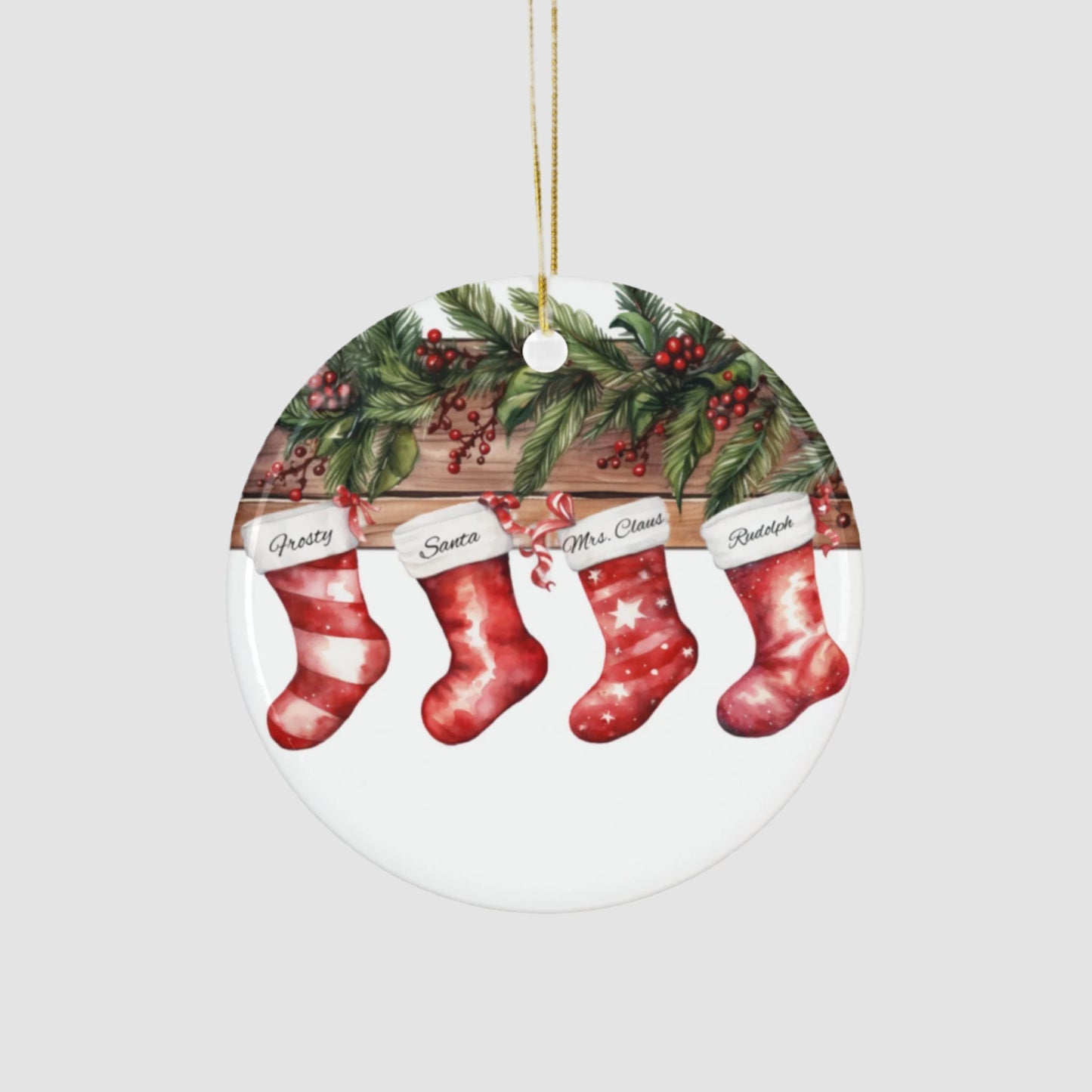 Personalized Ornament (4 Stockings)