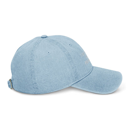 I Identify as a Problem Denim Embroidered Hat