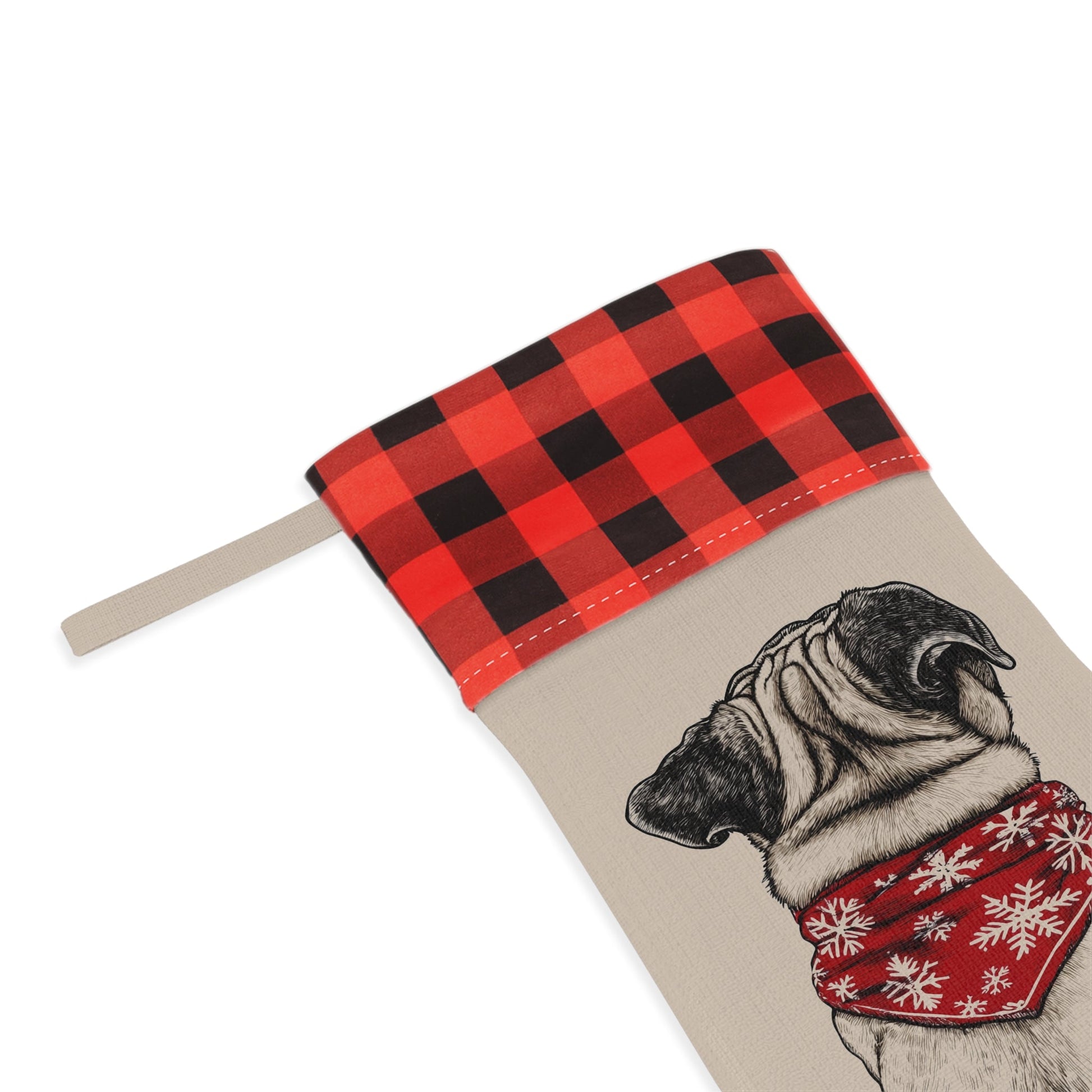 Pug Christmas Stocking - Personalization Available! Printify