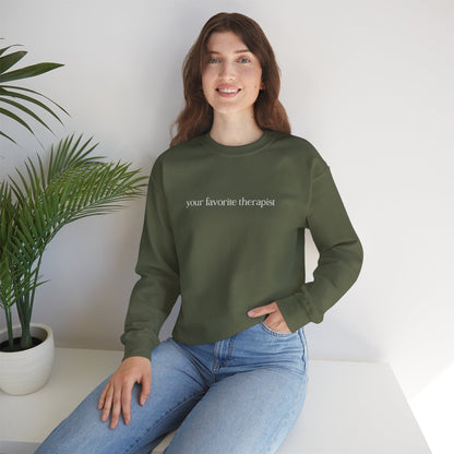 Your Favorite Therapist Crewneck Printify