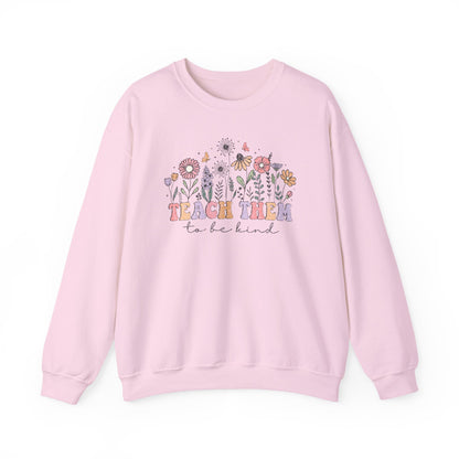 Teach Them To Be Kind Floral Crewneck