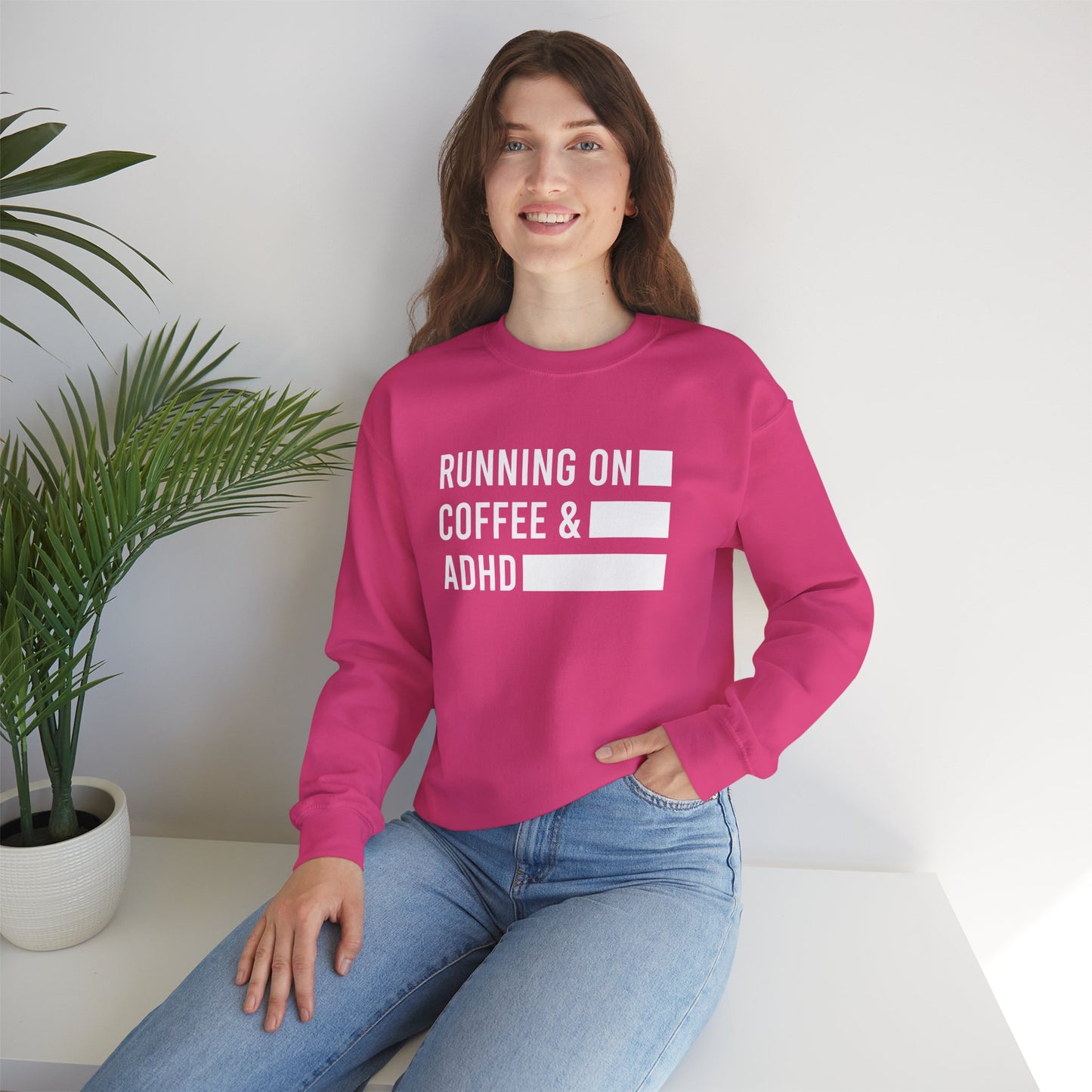 Running on Coffee and ADHD Crewneck