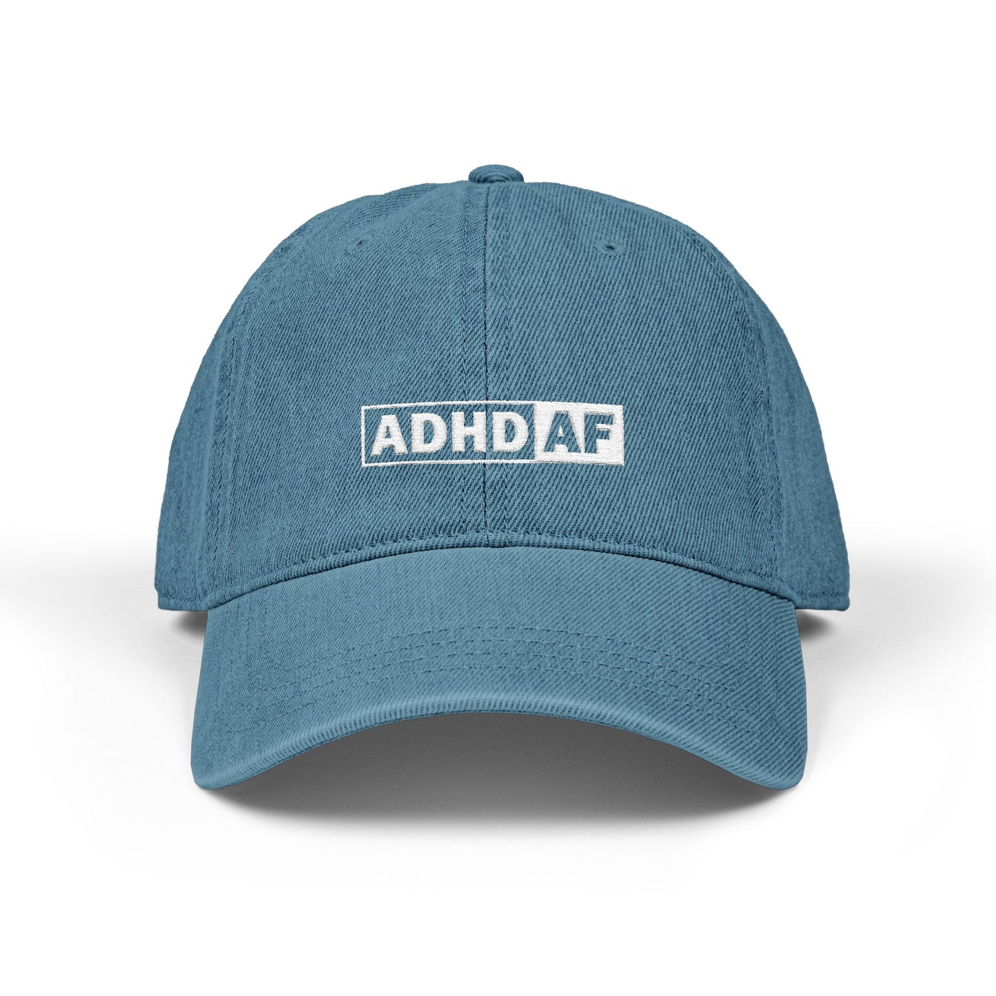 ADHD AF Embroidered Denim Hat