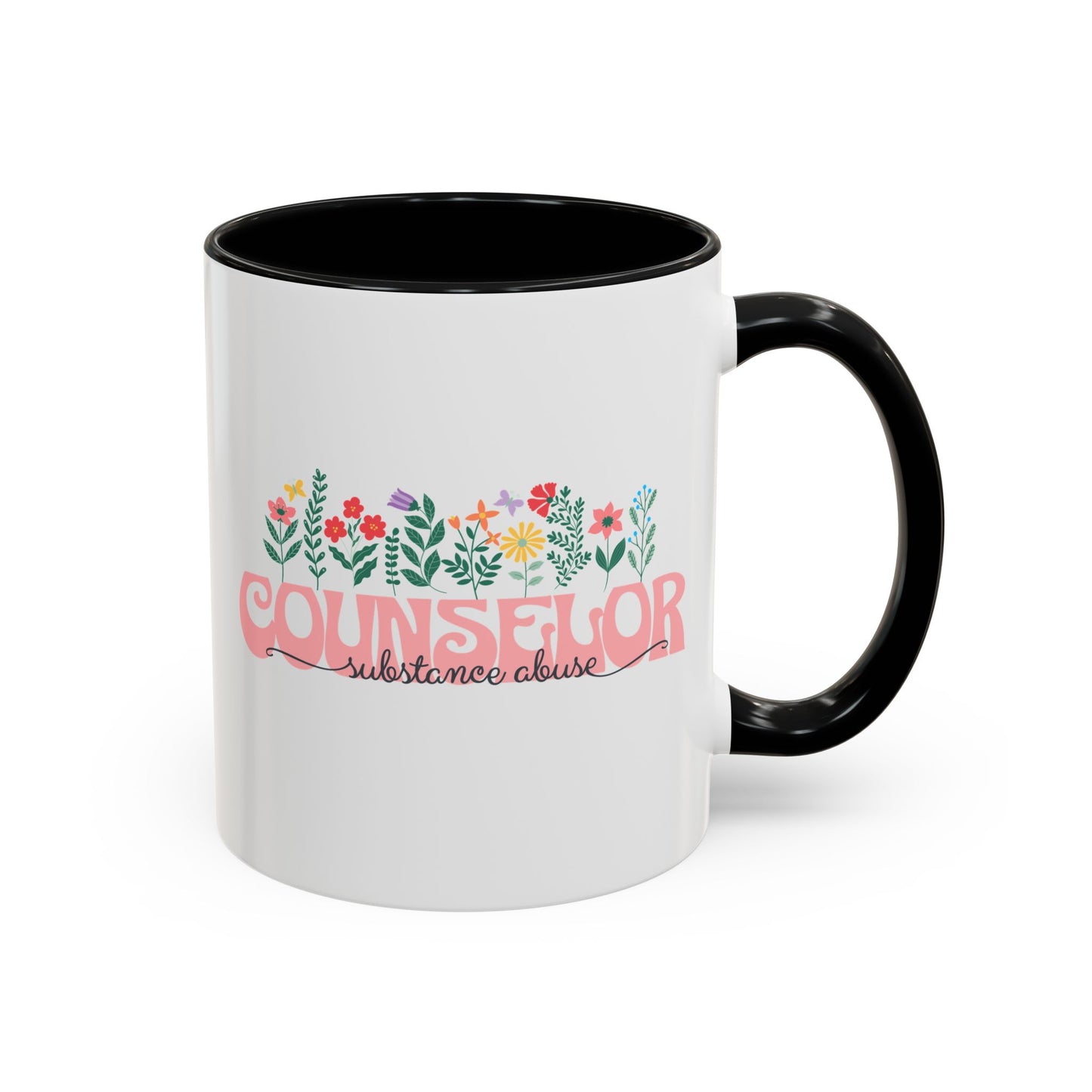 Floral Substance Abuse Counselor Mug (11oz)