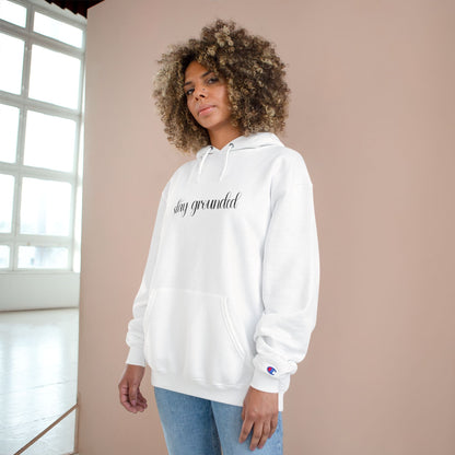 Stay Grounded Champion Hoodie Printify