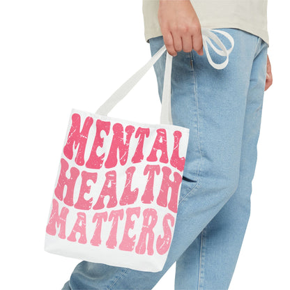 Pink Mental Health Matters Tote Printify