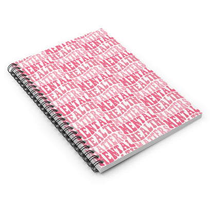 Pink Mental Health Matters Spiral Notebook Printify