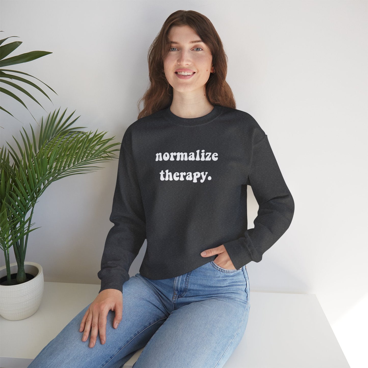 Normalize Therapy Crewneck Printify