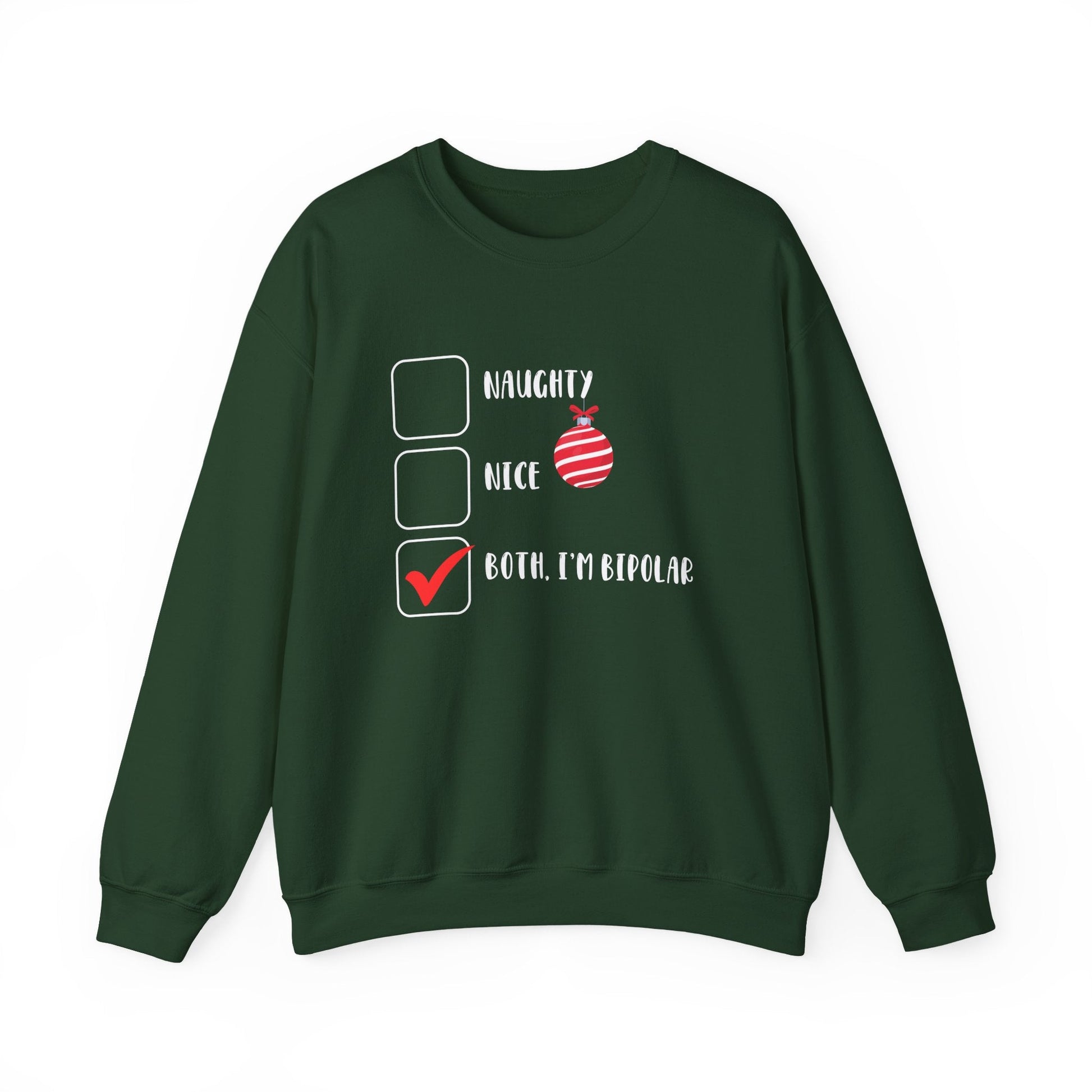 Naughty, Nice, Bipolar Crewneck Printify