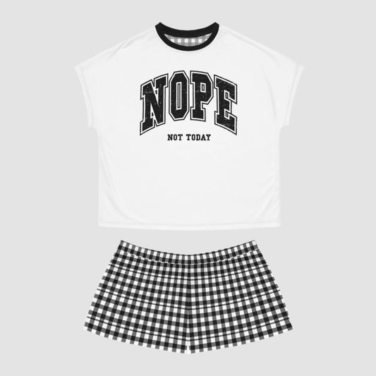 Nope Not Today Women's Short PJ Set