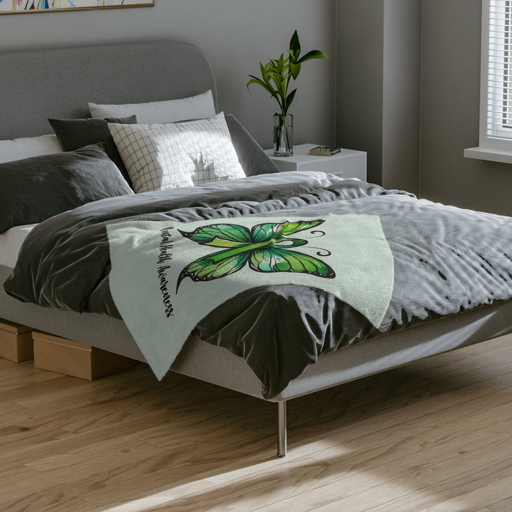 Mental Health Awareness Blanket Printify