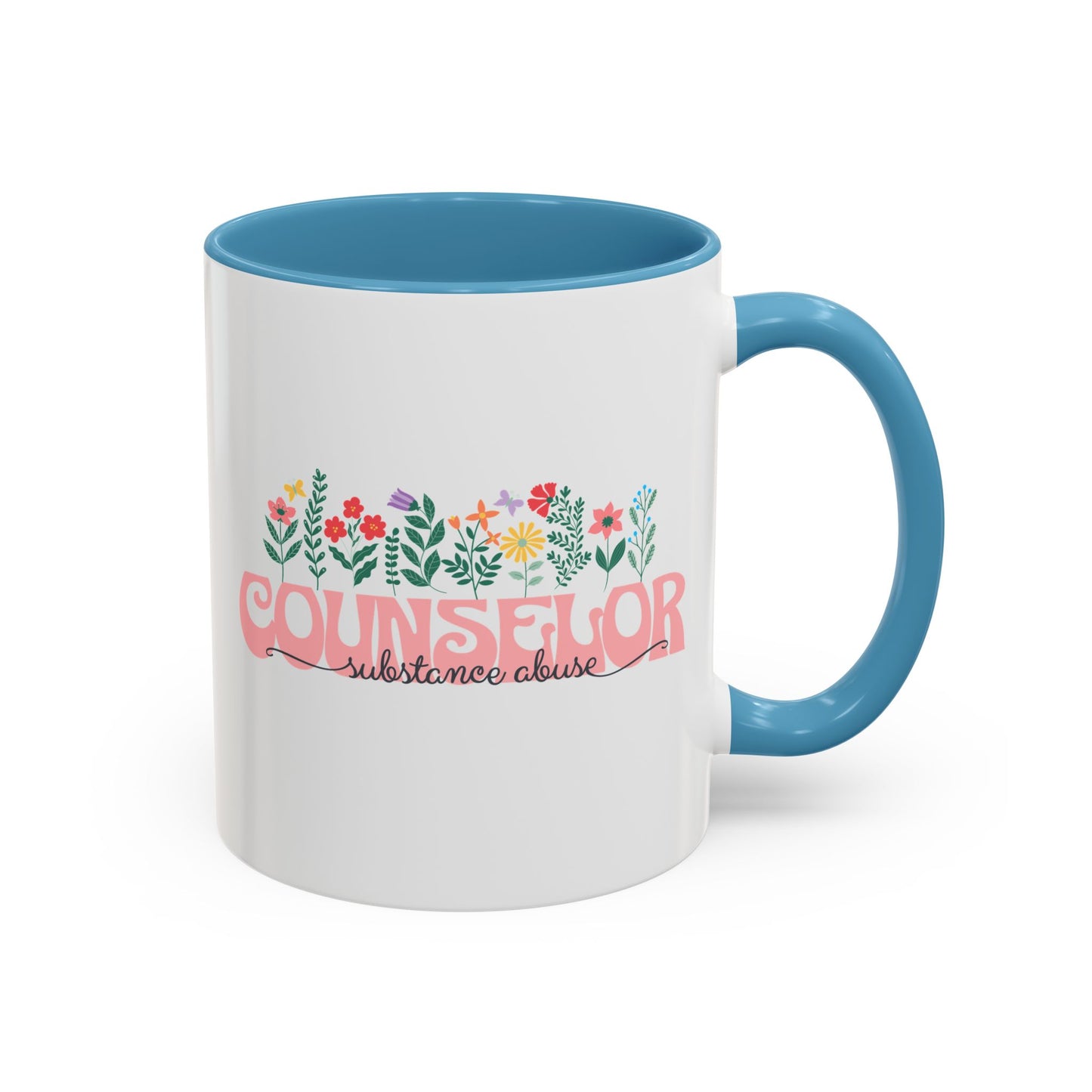 Floral Substance Abuse Counselor Mug (11oz)