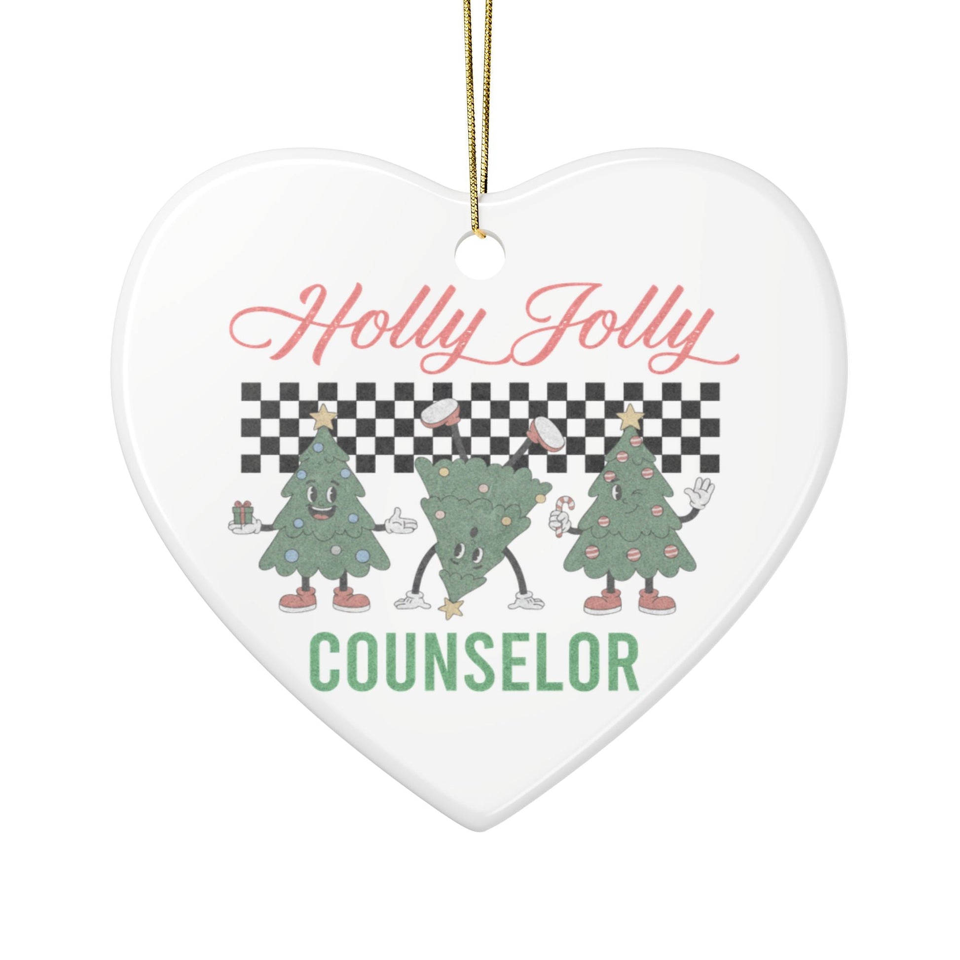 Holly Jolly Counselor Ornament Printify