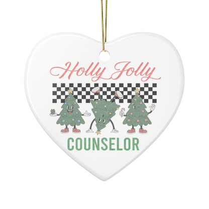Holly Jolly Counselor Ornament Printify