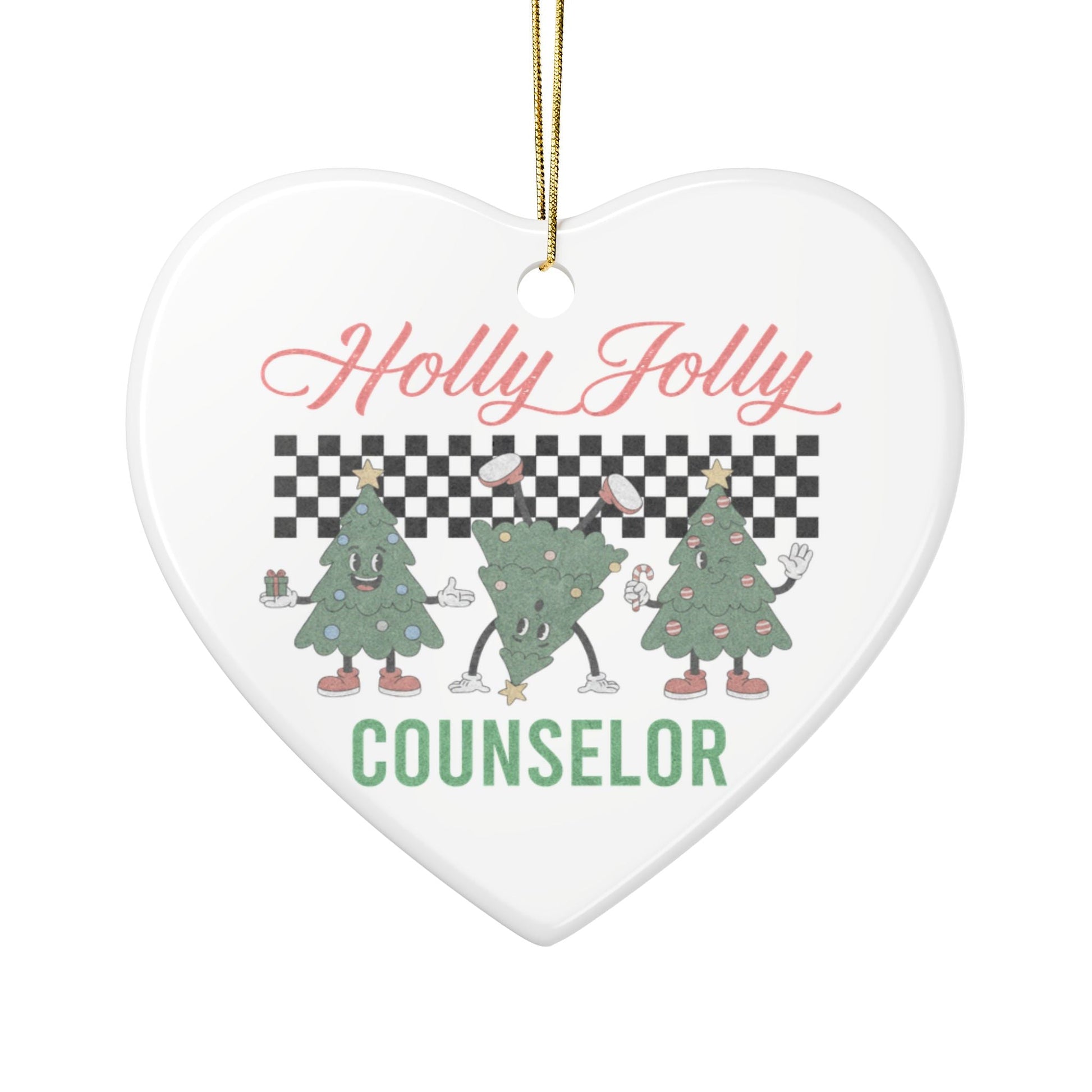 Holly Jolly Counselor Ornament Printify