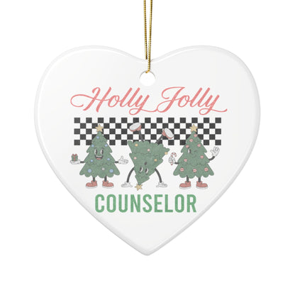 Holly Jolly Counselor Ornament Printify