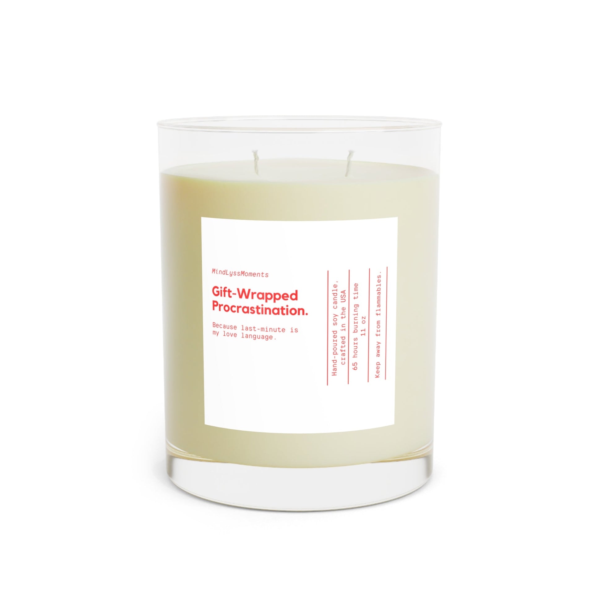 Gift-Wrapped Procrastination Candle (11oz) Printify