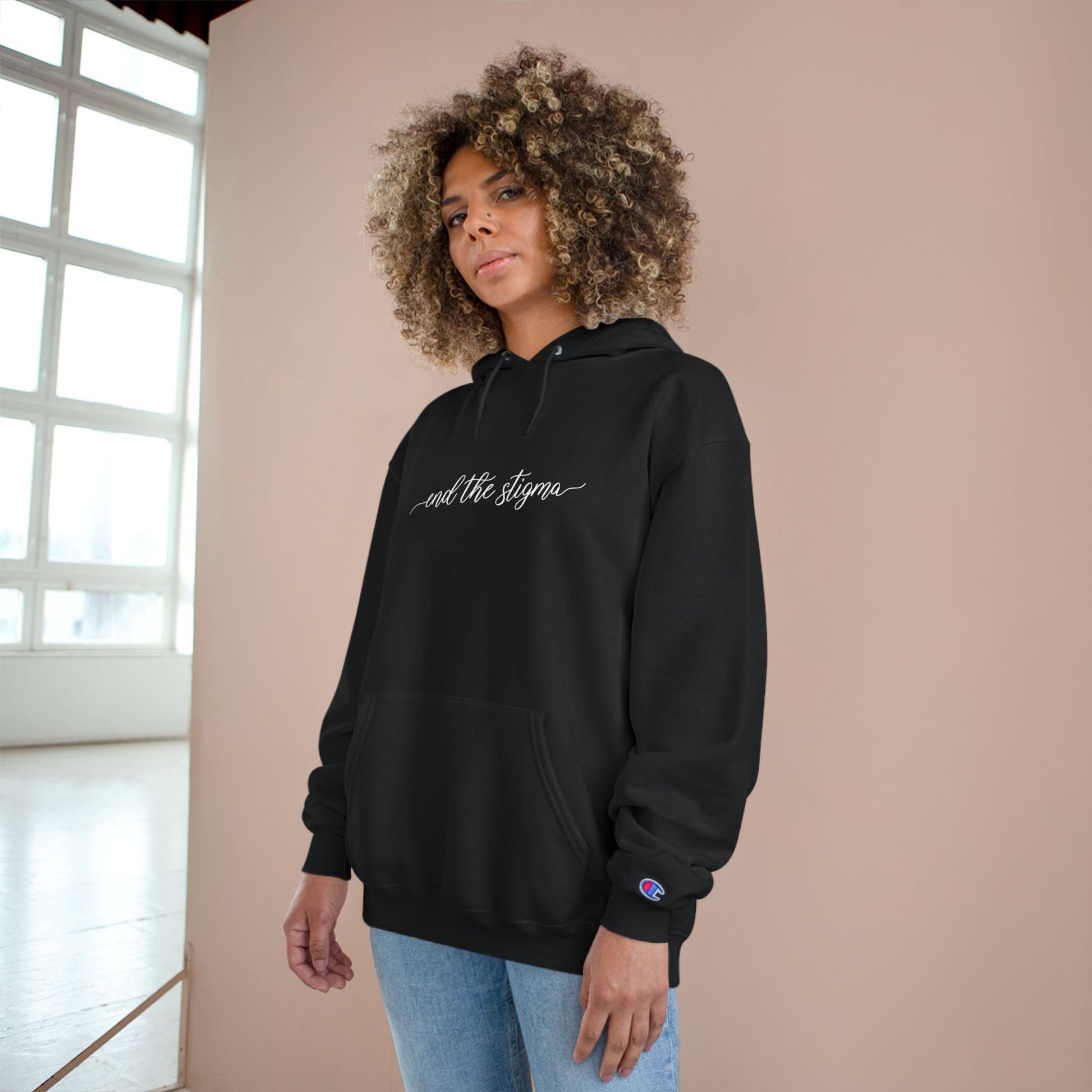 End the Stigma Champion Hoodie Printify