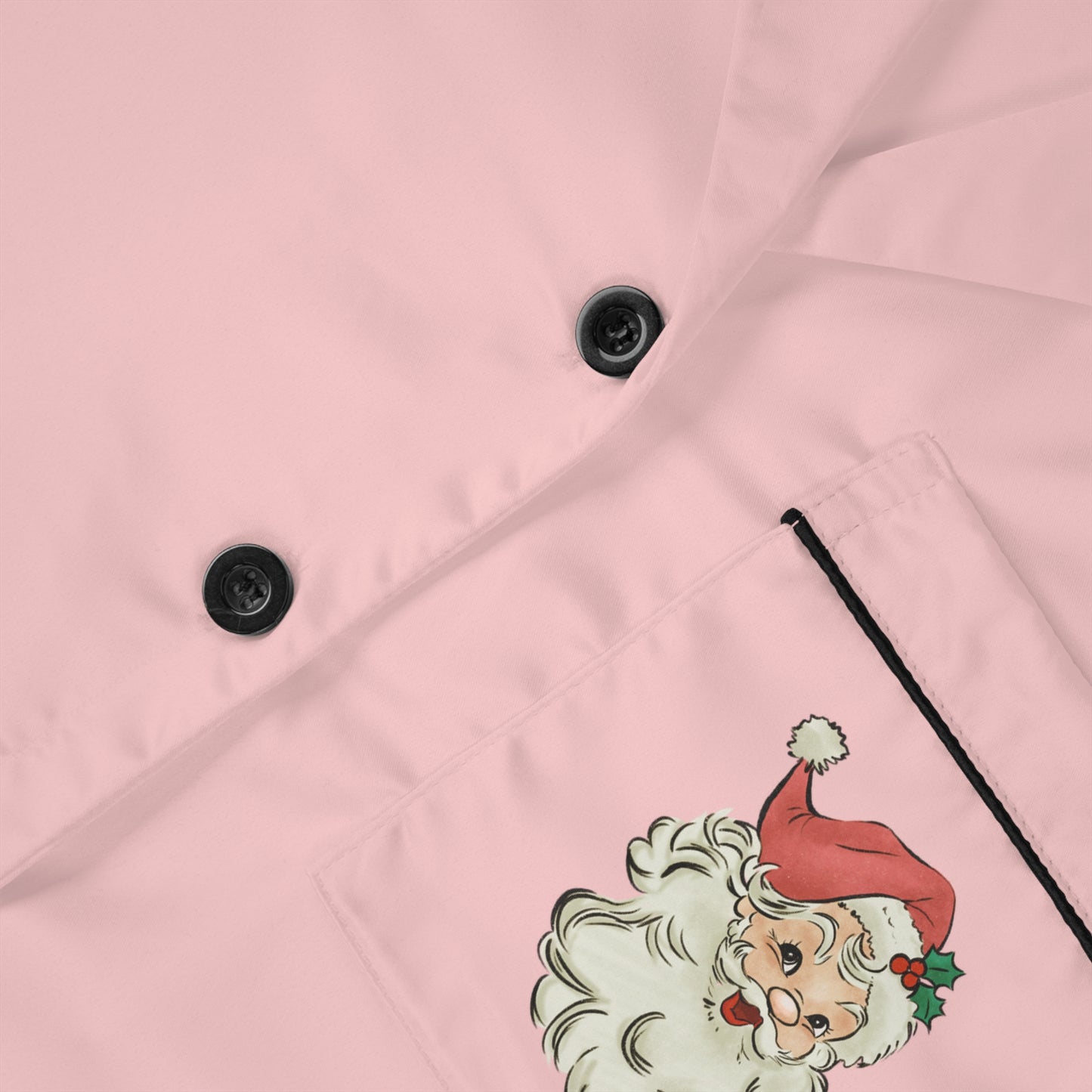 Pink Retro Santa Women's Satin PJs