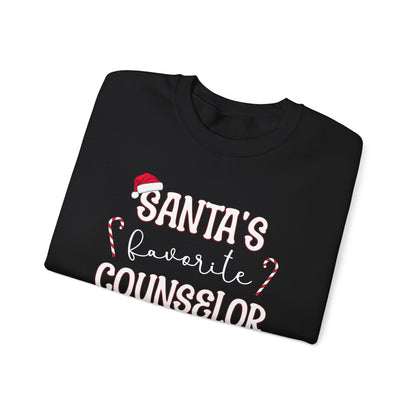 Santa's Favorite Counselor Crewneck Printify