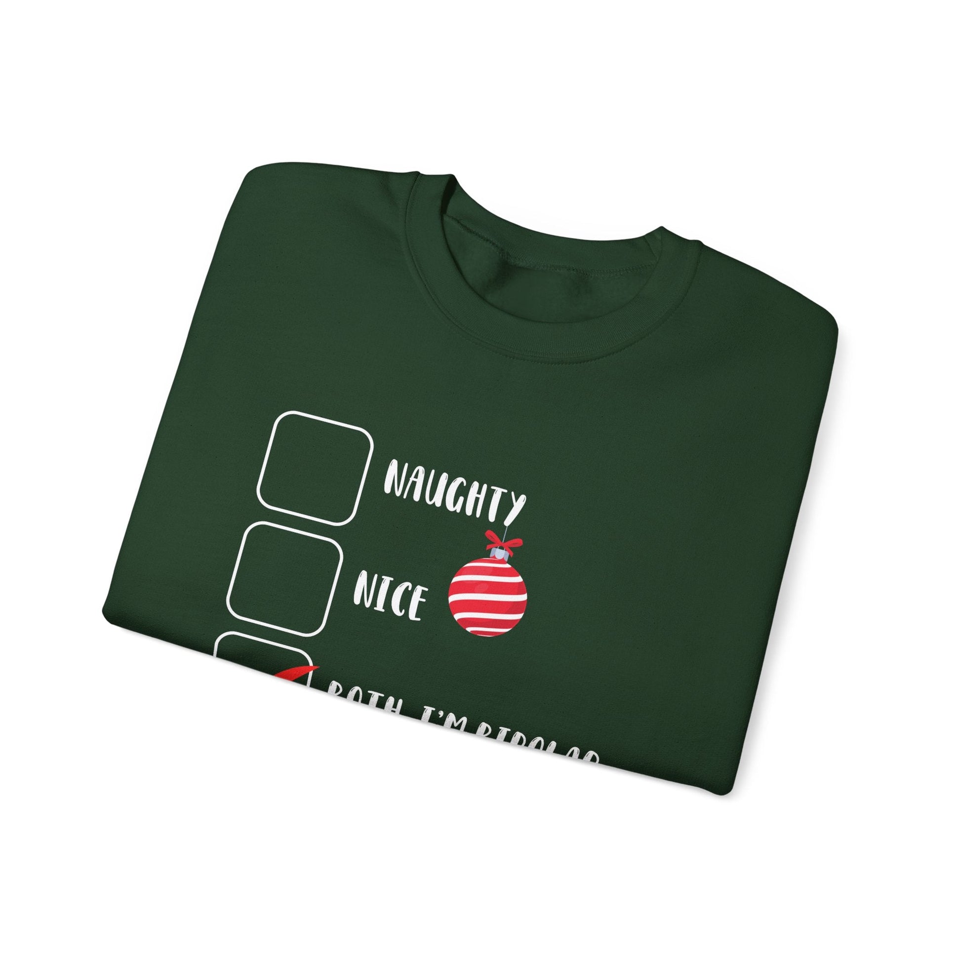 Naughty, Nice, Bipolar Crewneck Printify