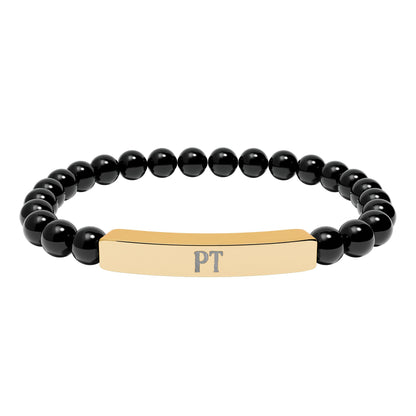PT Natural Stone Engraved Bar Bracelet