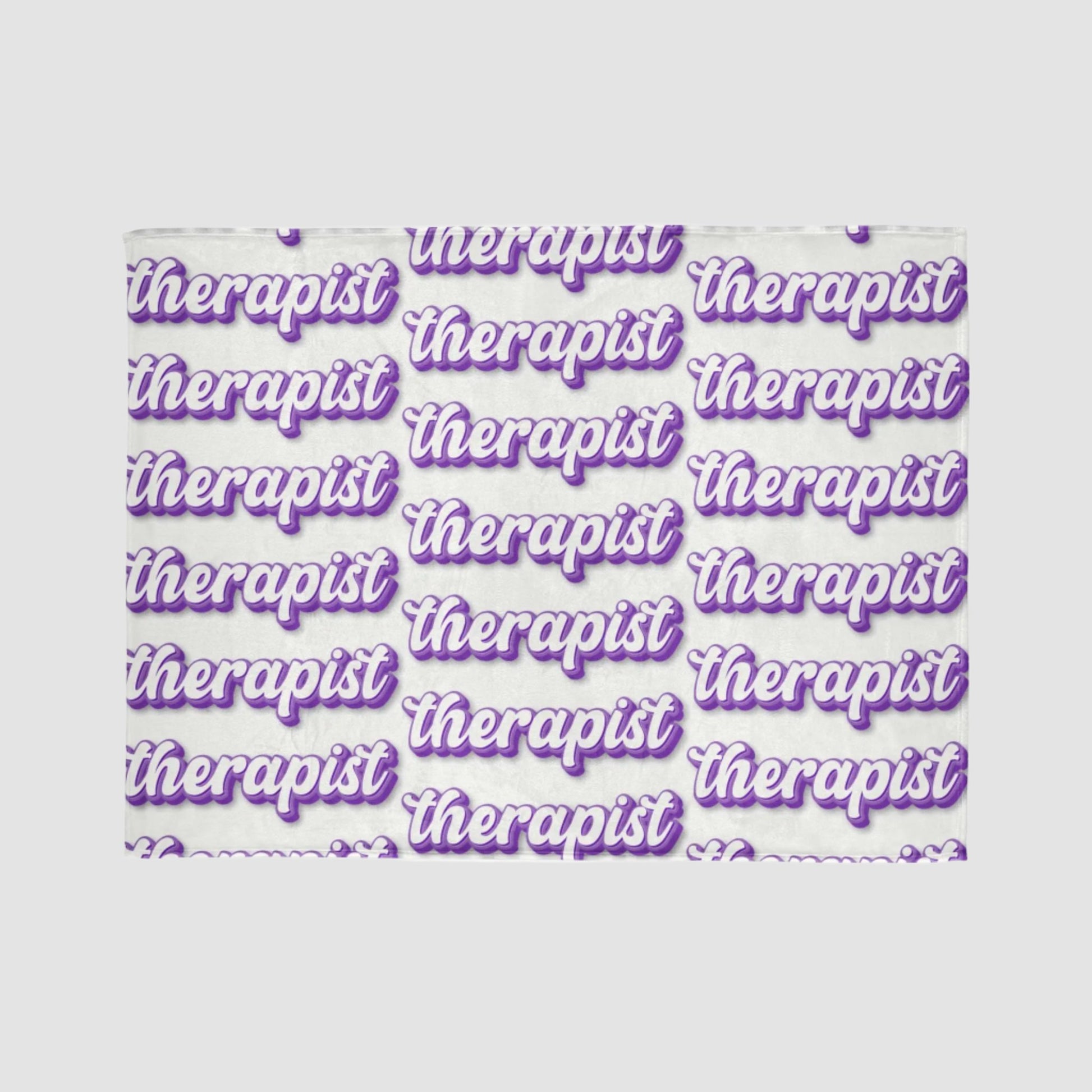 Purple Therapist Soft Polyester Blanket Printify