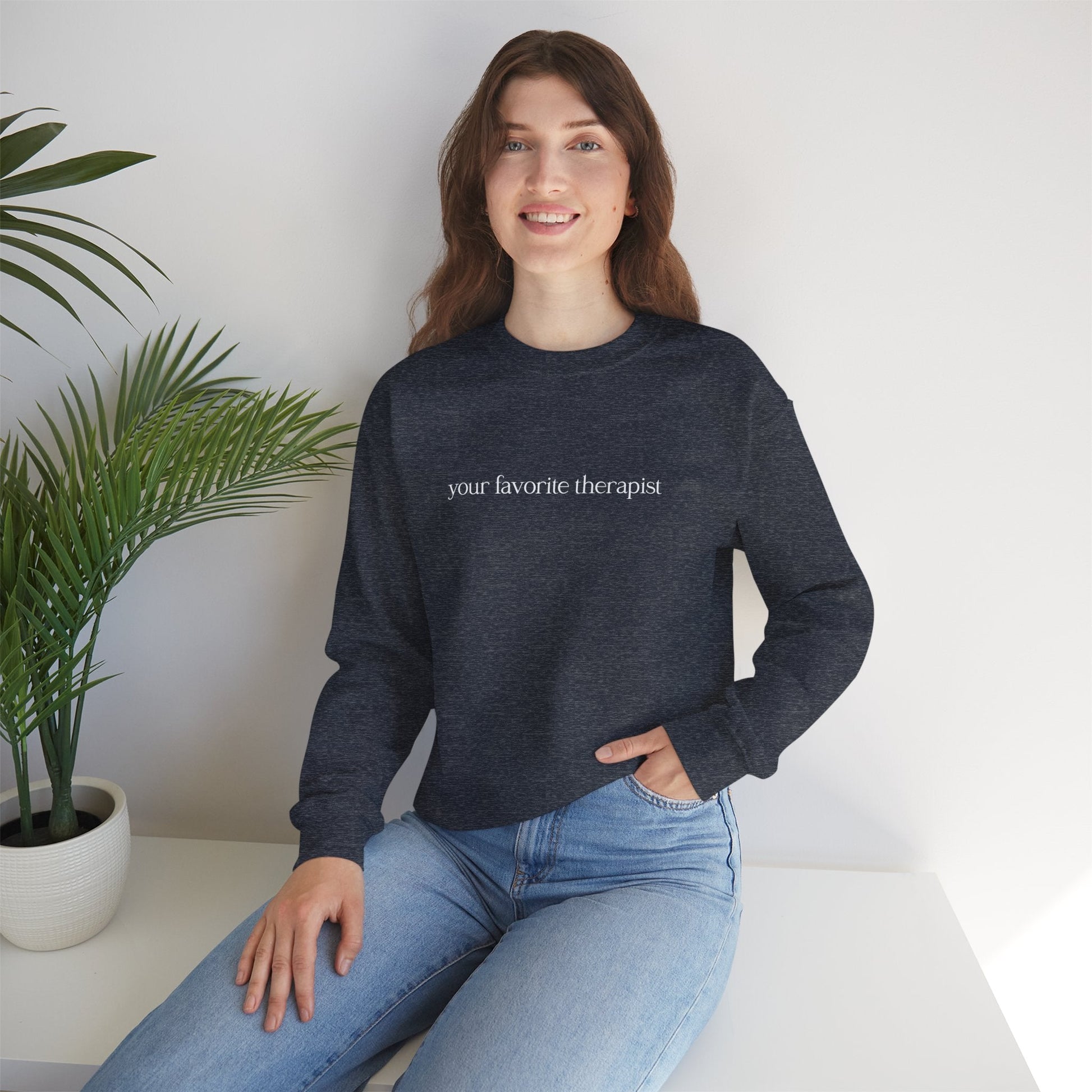 Your Favorite Therapist Crewneck Printify