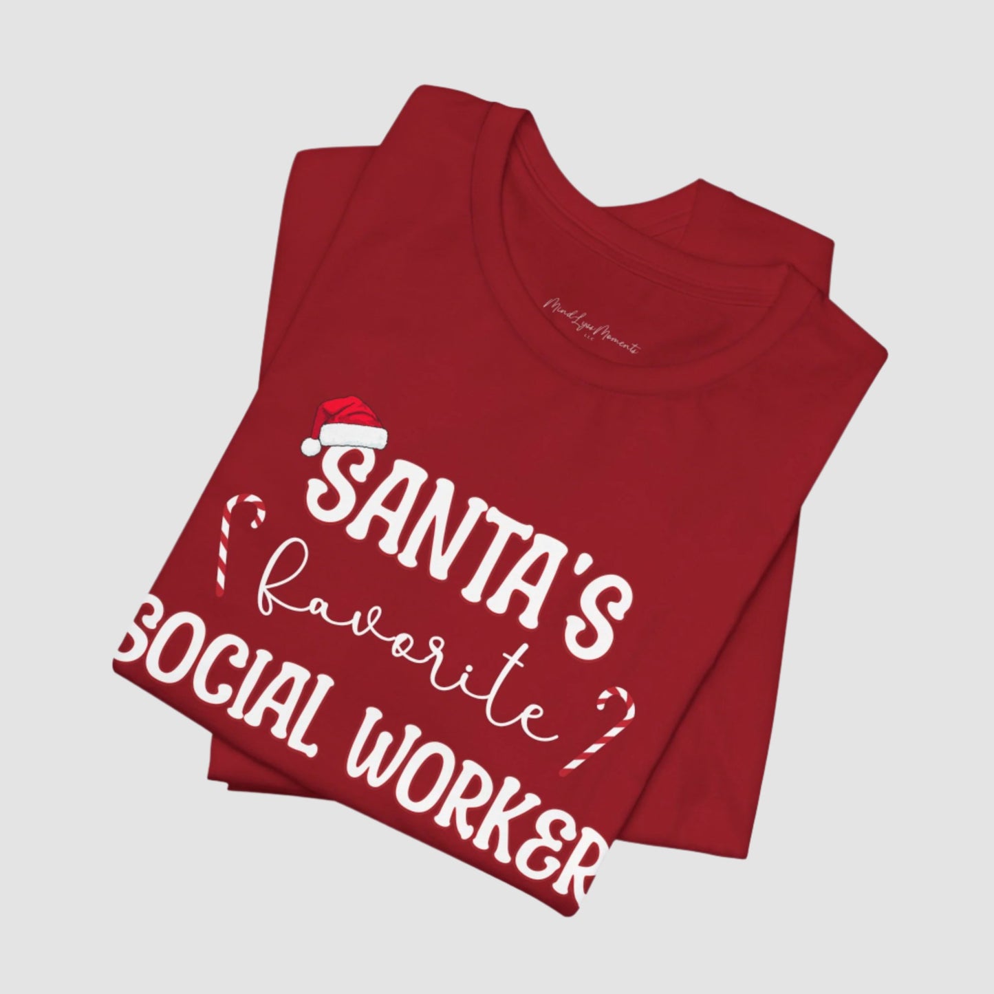 Santa's Favorite Social Worker Unisex Bella+Canvas Tee