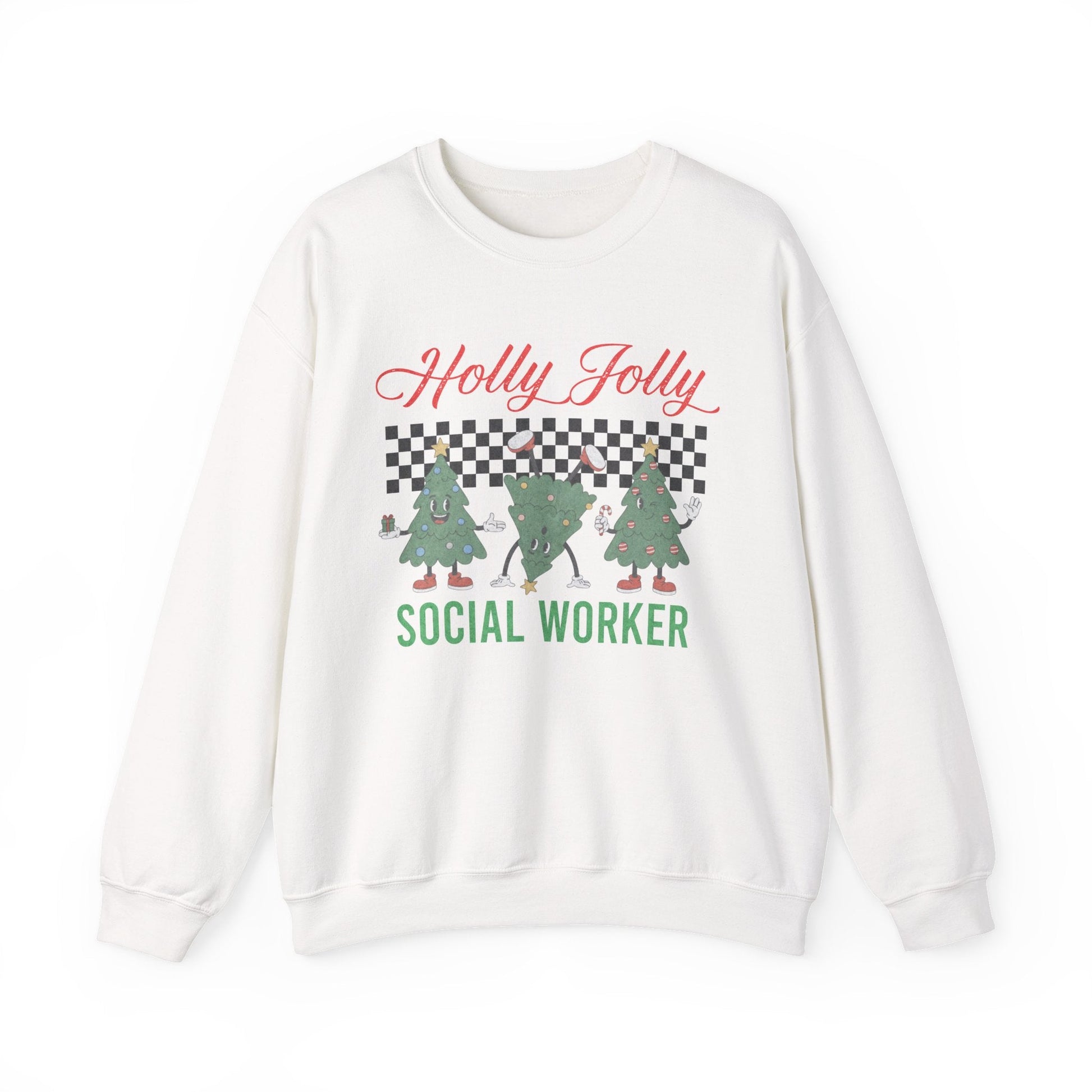 Holly Jolly Social Worker Crewneck Printify