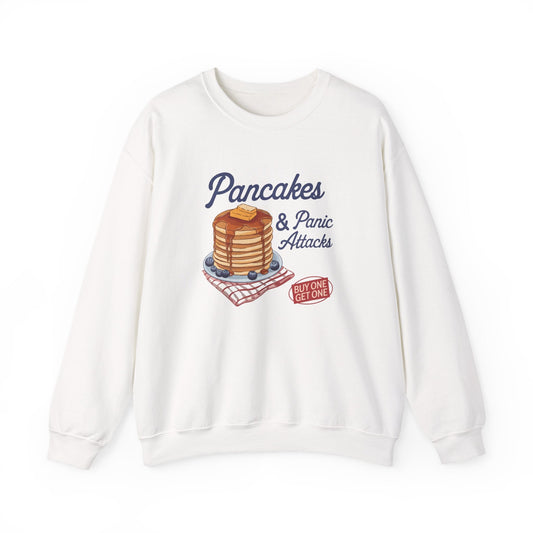 Pancakes and Panic Attacks Crewneck Printify